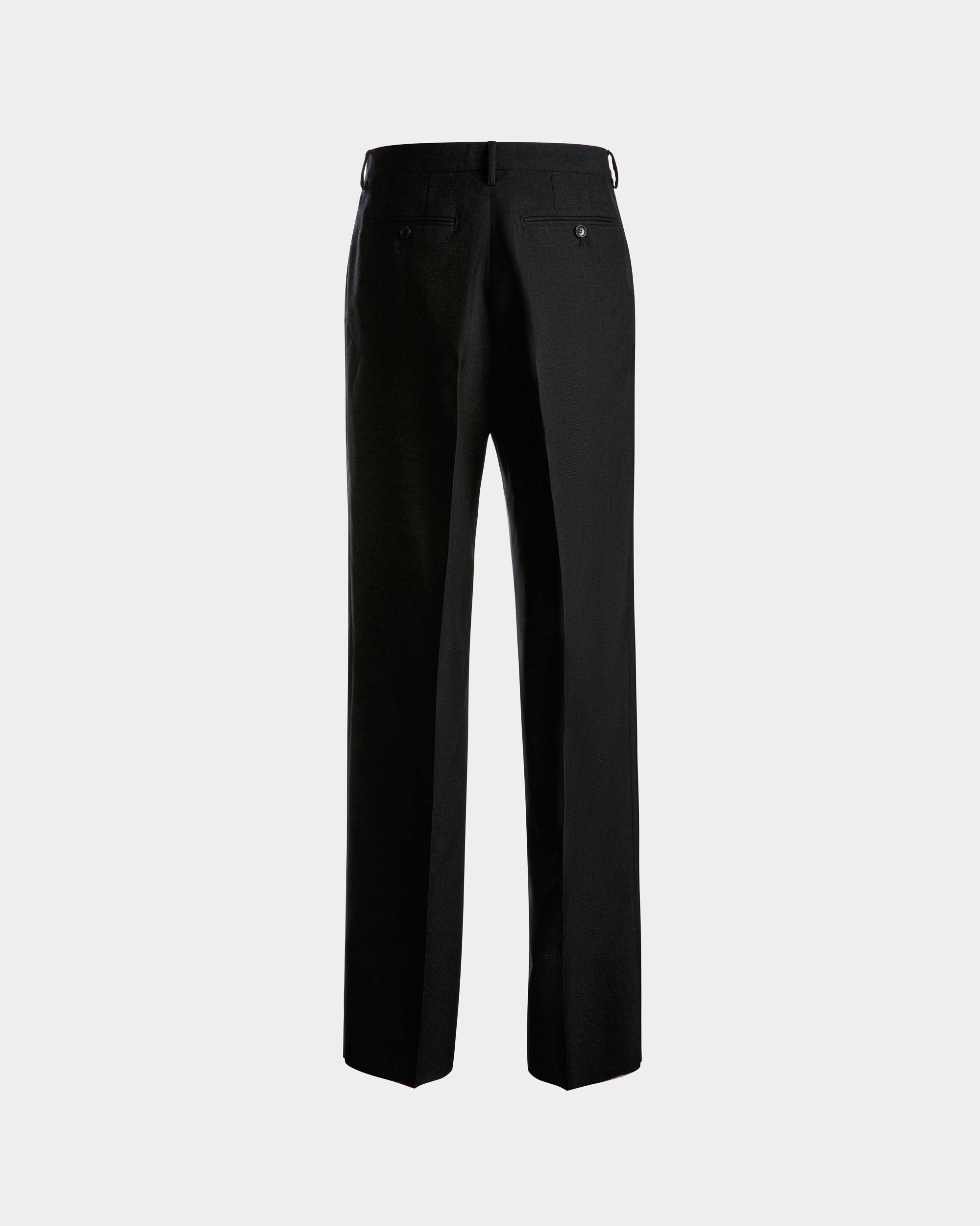 Pants in Black Wool Blend Fabric - Men's - Bally - 02