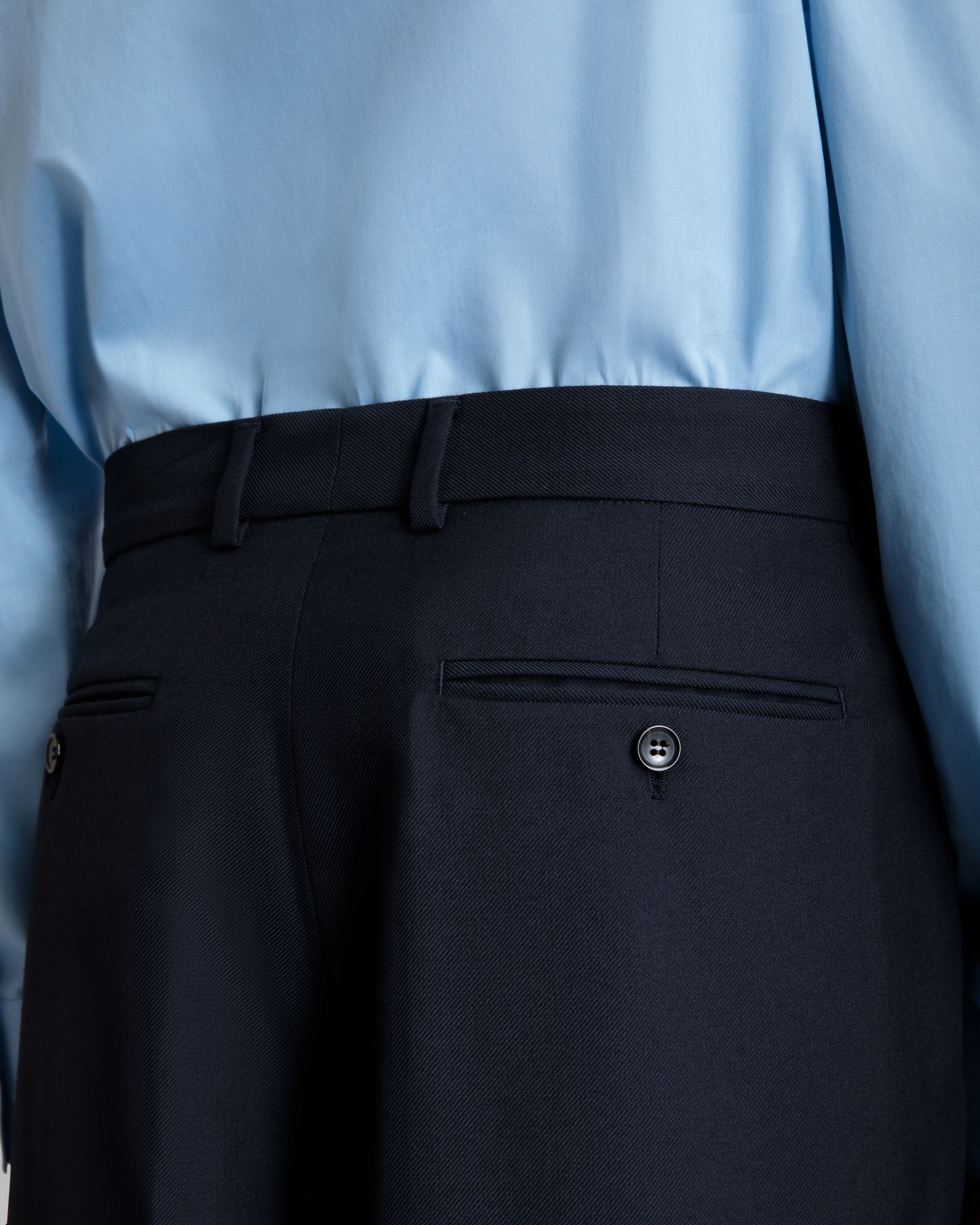 Pleated Pants In Navy Blue Wool Blend - Men's - Bally - 08