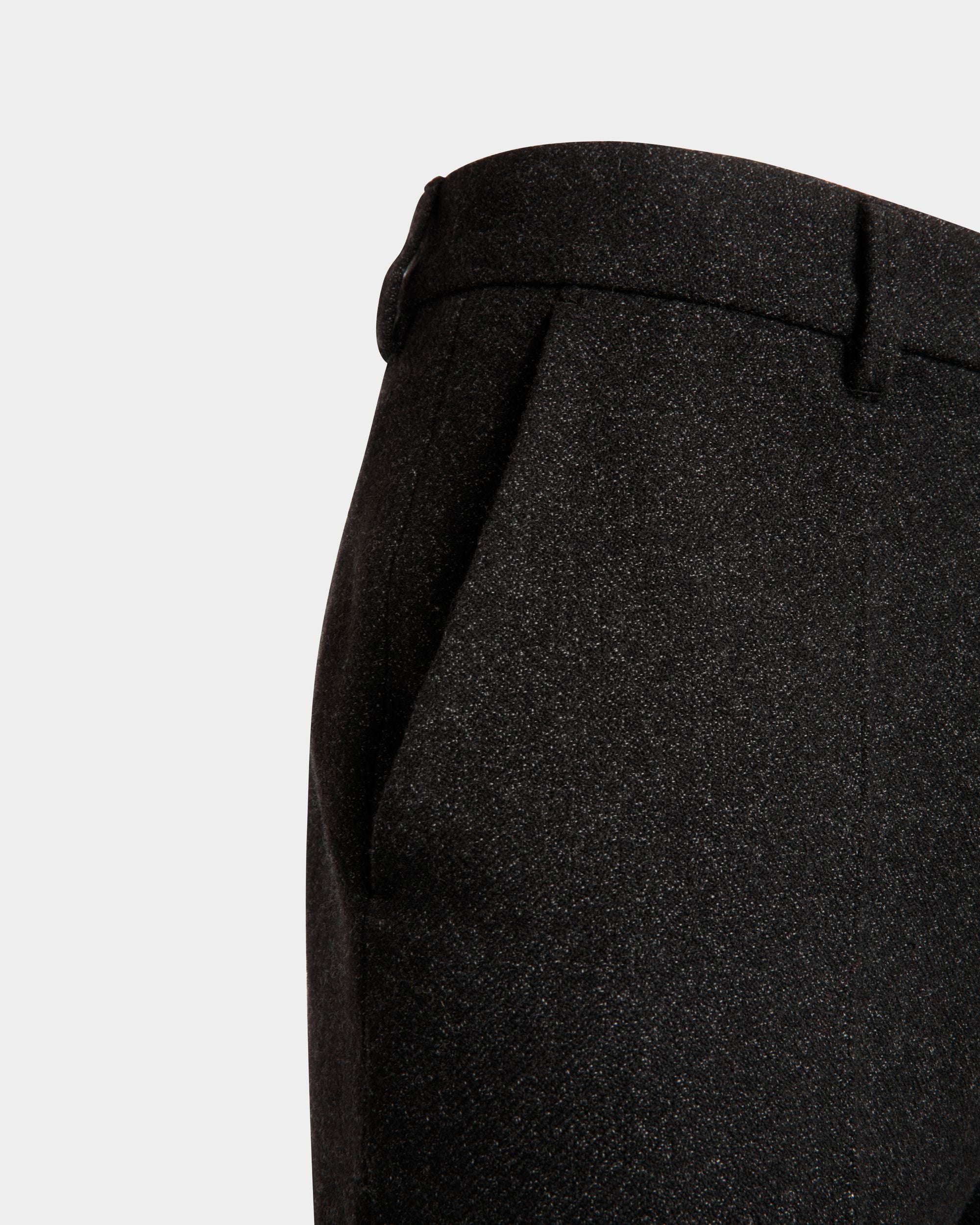 Pleated Pants In Dark Grey Wool - Men's - Bally - 04