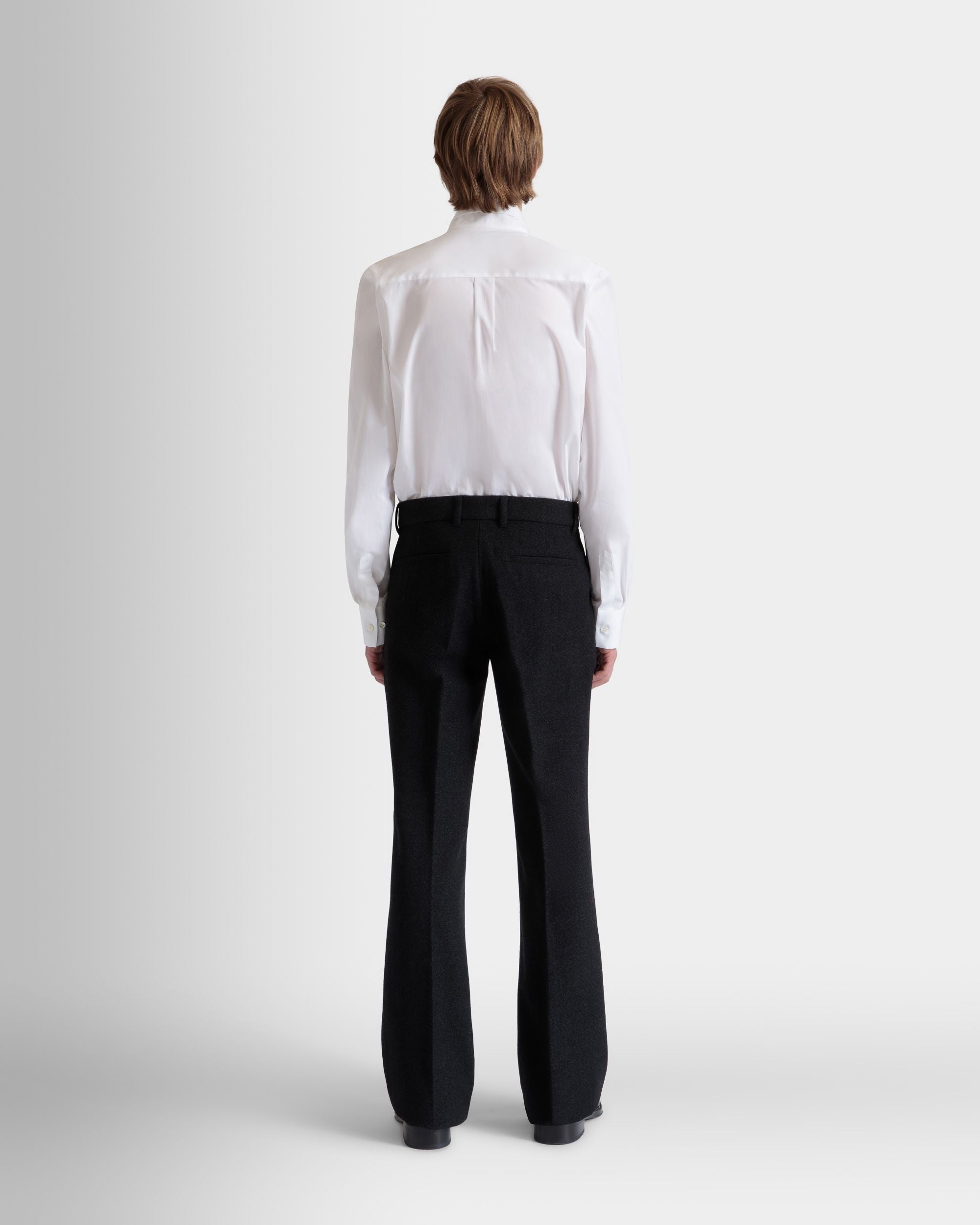 Pleated Pants In Dark Grey Wool - Men's - Bally - 06