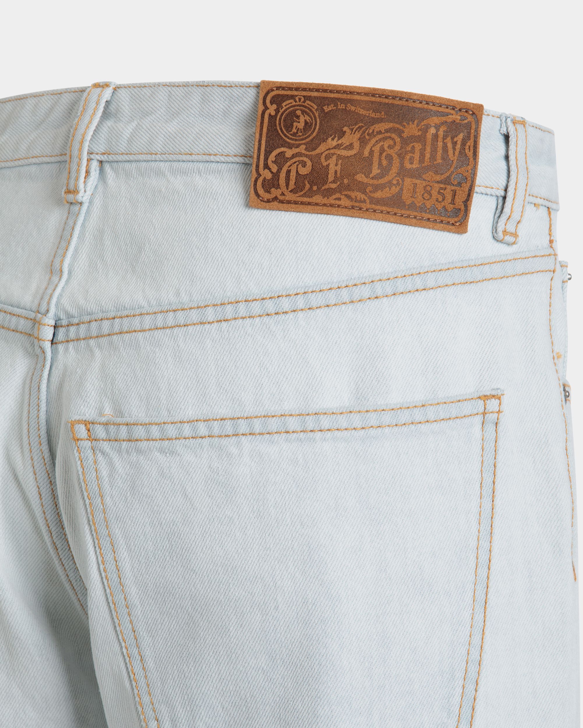 Denim Pants in Light Blue Cotton - Men's - Bally - 04