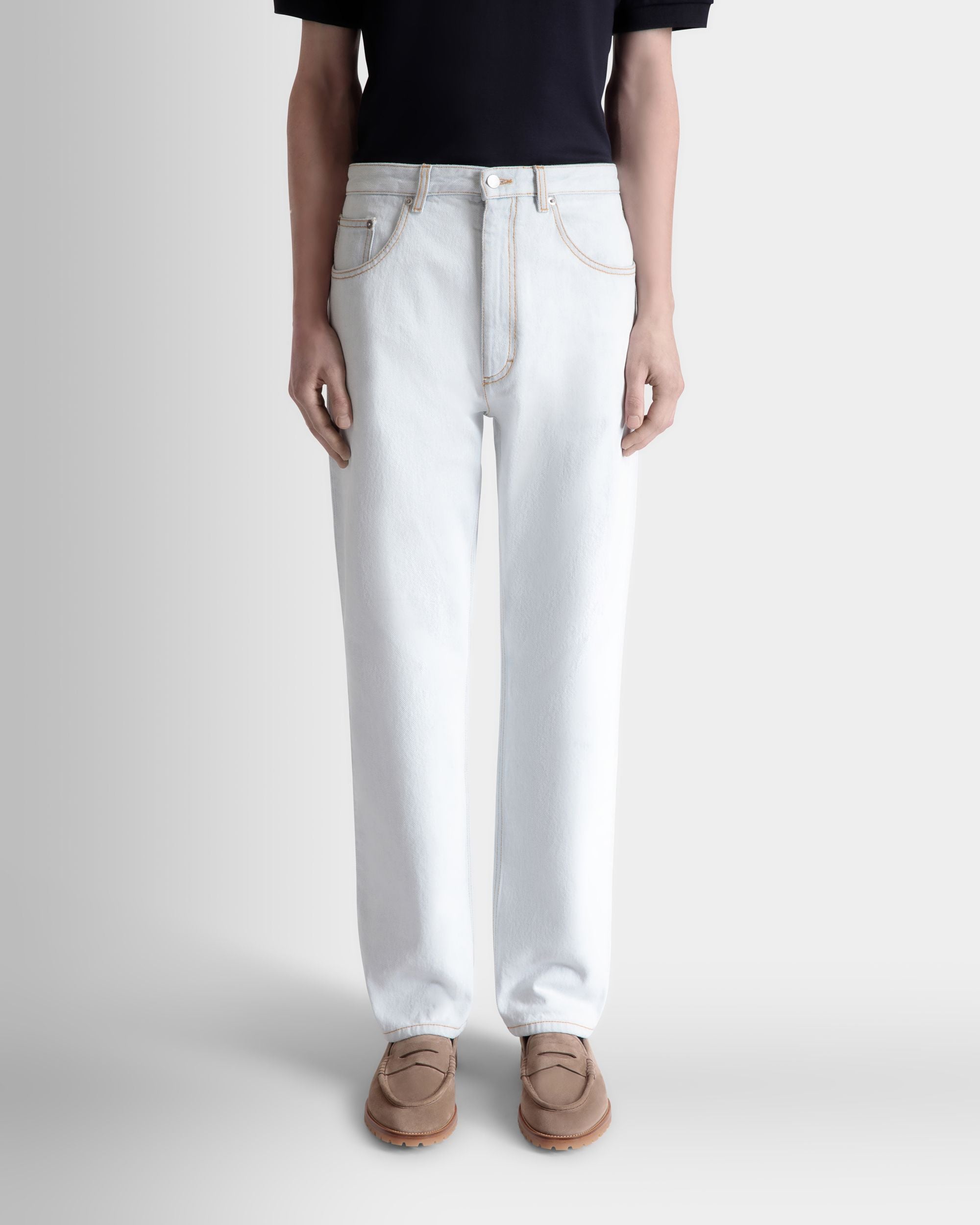 Denim Pants in Light Blue Cotton - Men's - Bally - 08