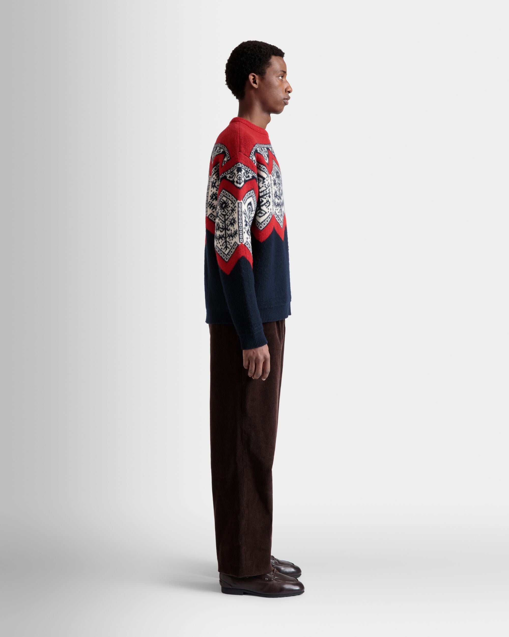 Winter Capsule Pleated Pants in Ebano Cotton Corduroy - Men's - Bally - 05