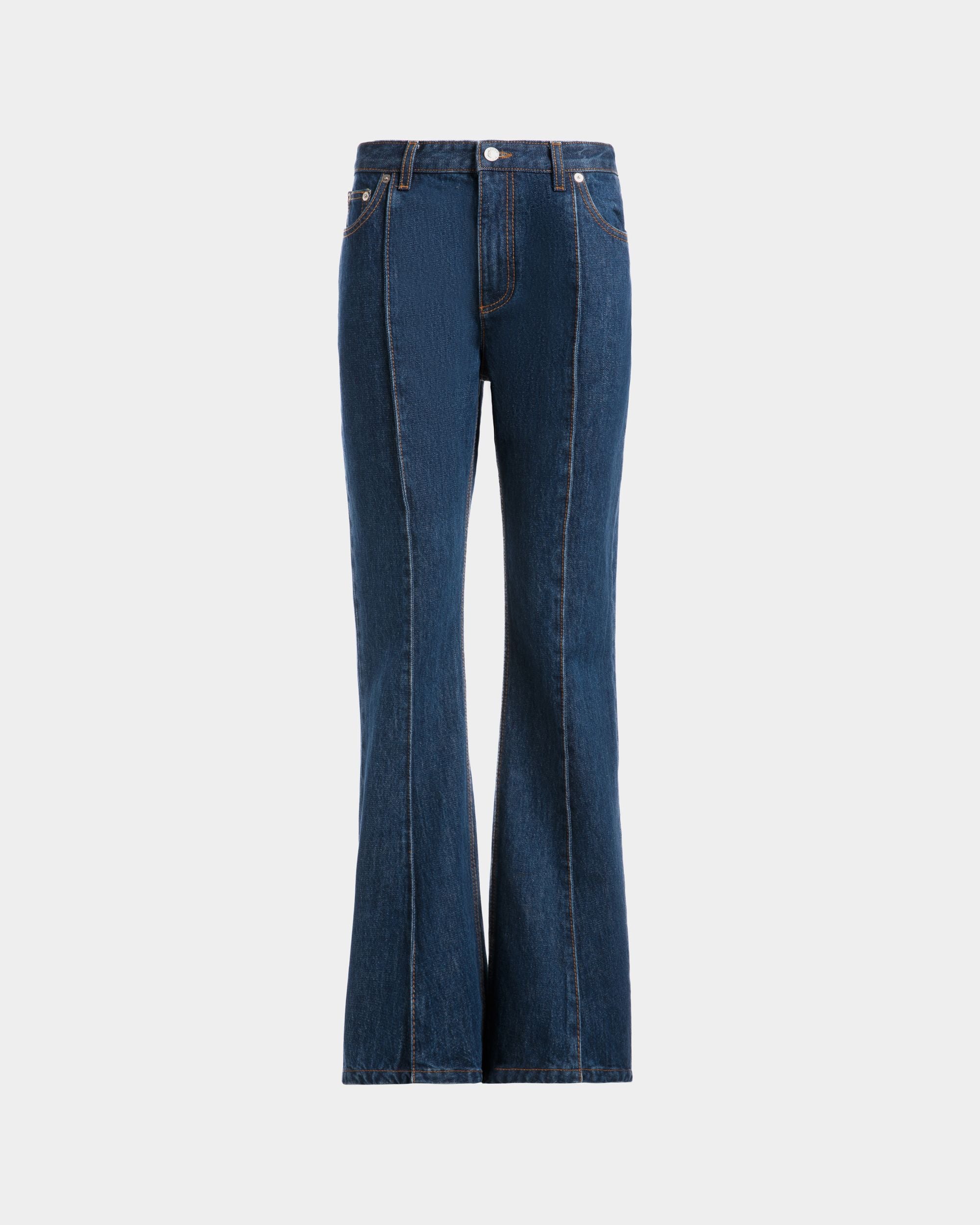5-Pocket Pants in Navy Blue Cotton - Men's - Bally - 01