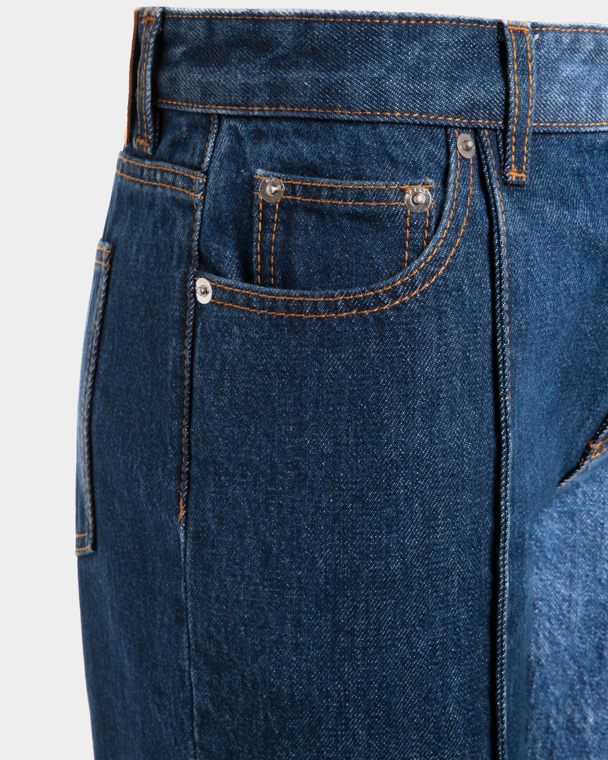 5-Pocket Pants in Navy Blue Cotton - Men's - Bally - 02