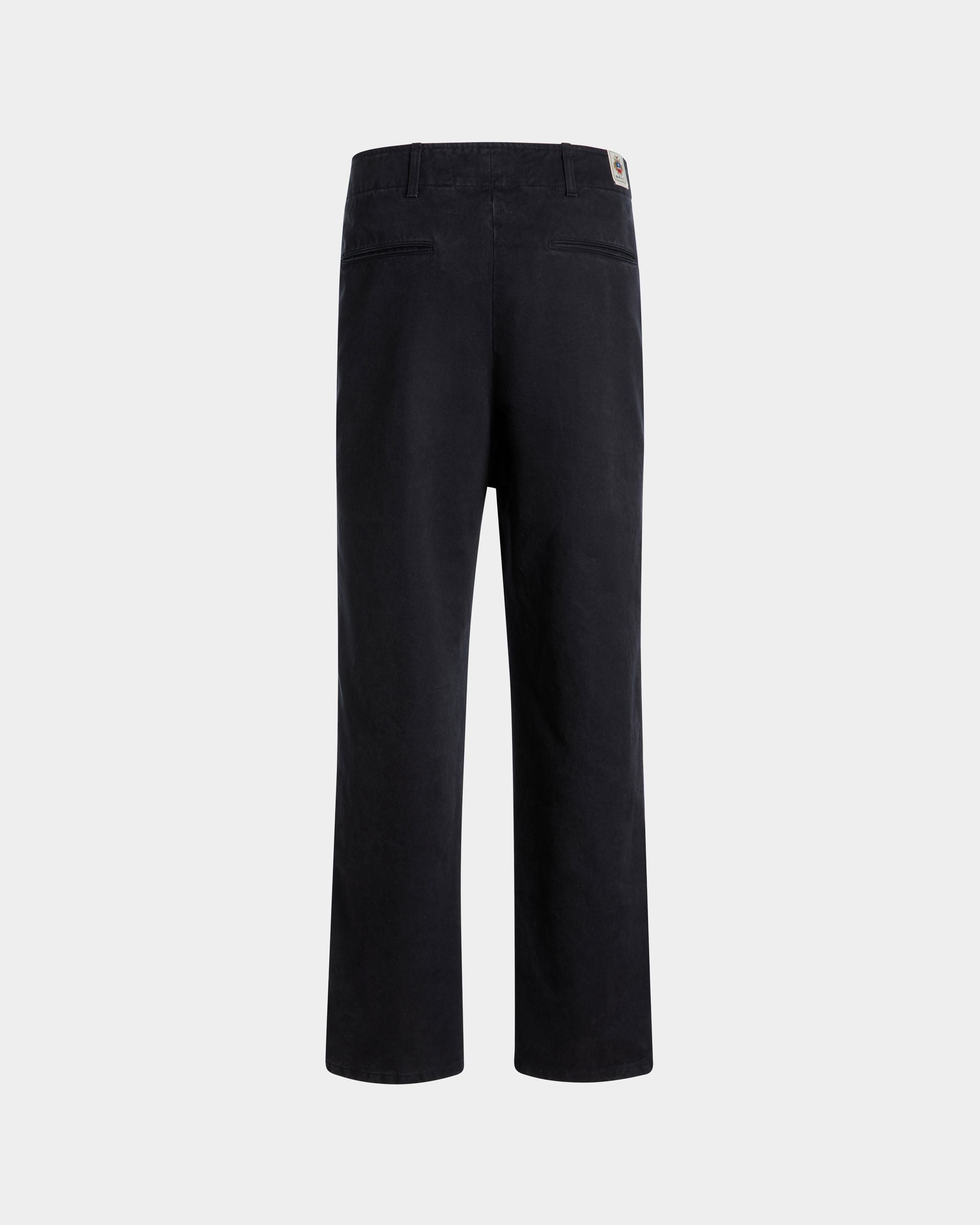 5-Pockets Pants in Navy Blue Cotton - Men's - Bally - 03