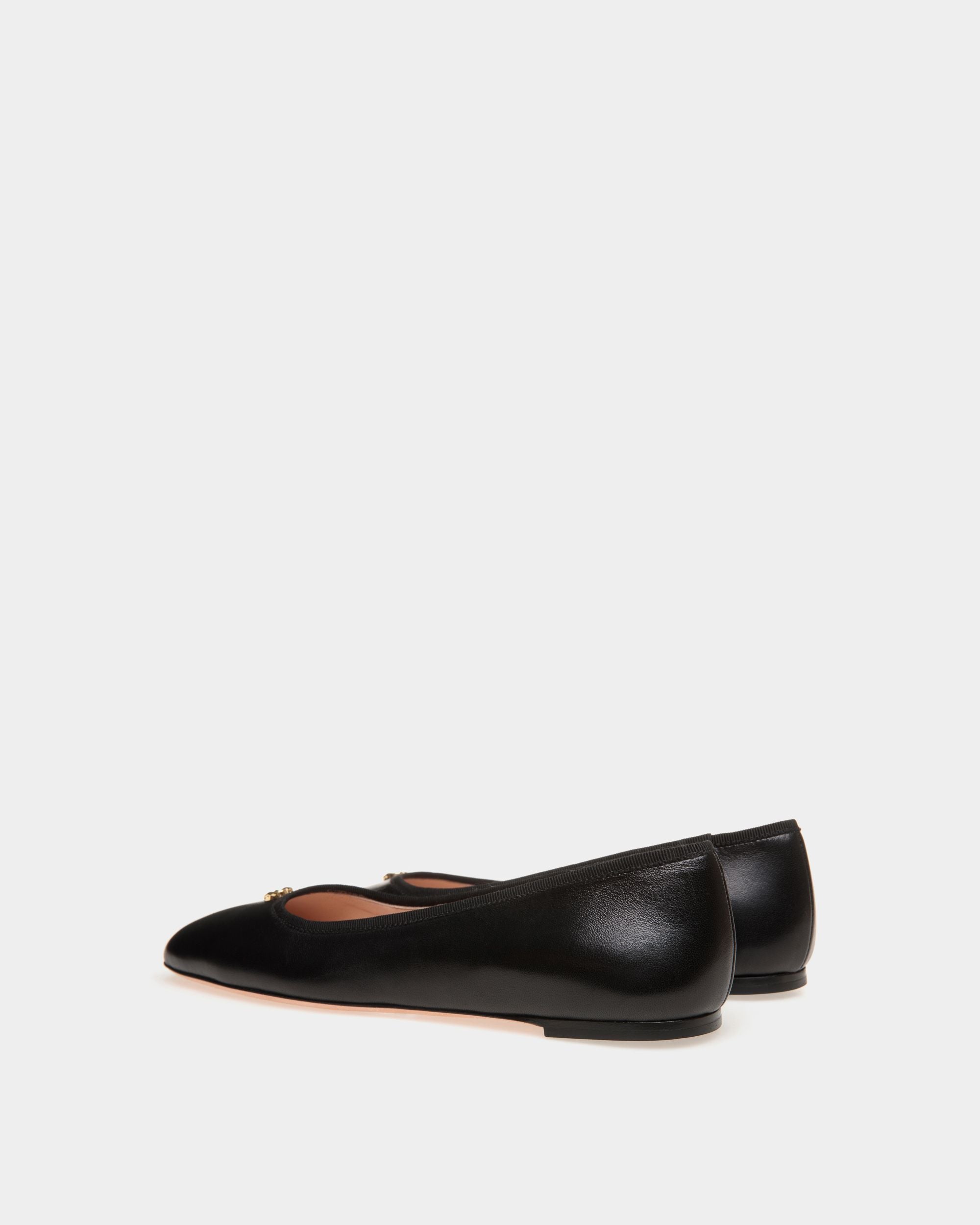Ballyrina Flat In Black Nappa Leather - Women's - Bally - 03
