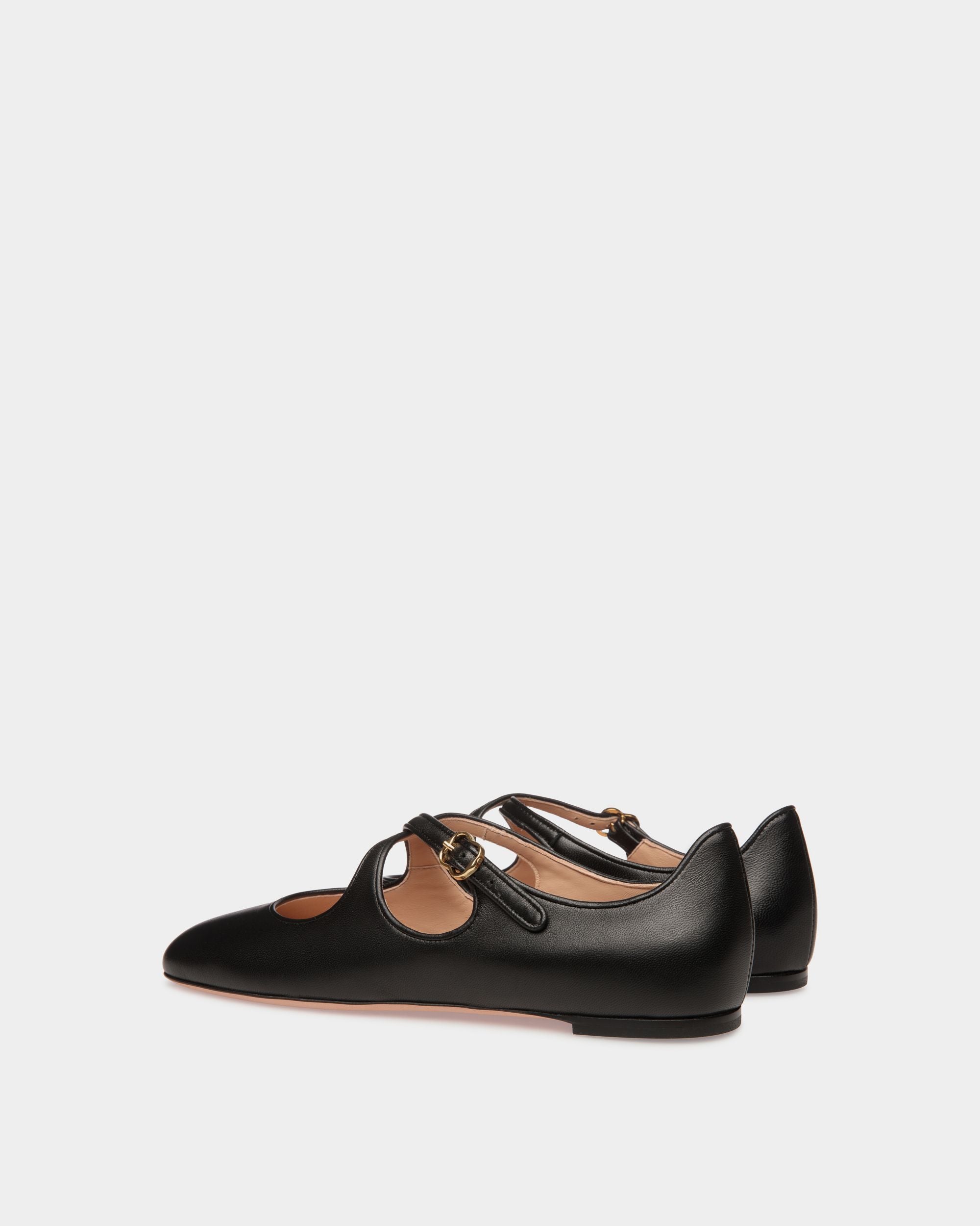 Ballyrina Flat In Black Nappa Leather - Women's - Bally - 03