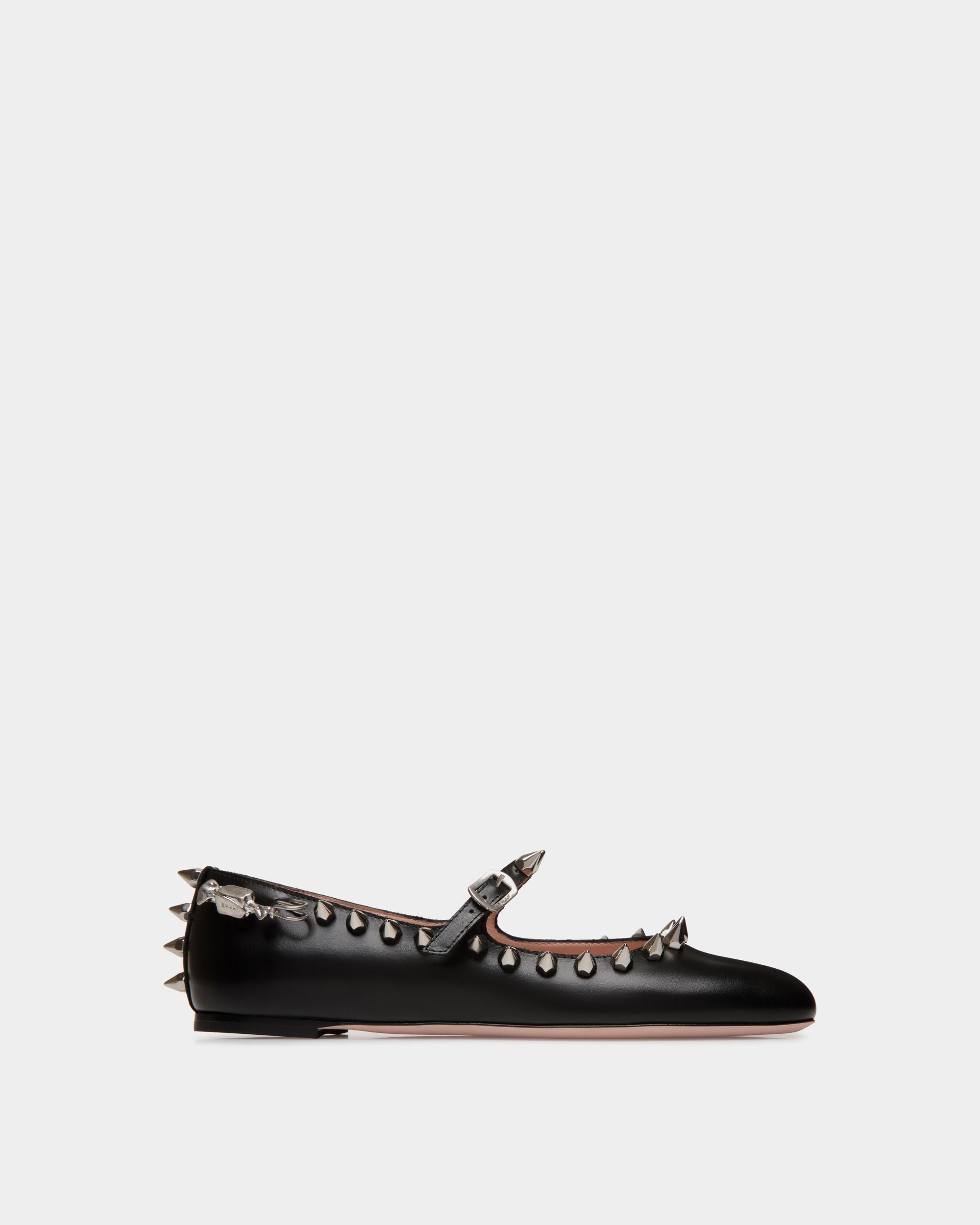 Ballyrina Mary-Jane Flat In Black Leather - Women's - Bally - 01