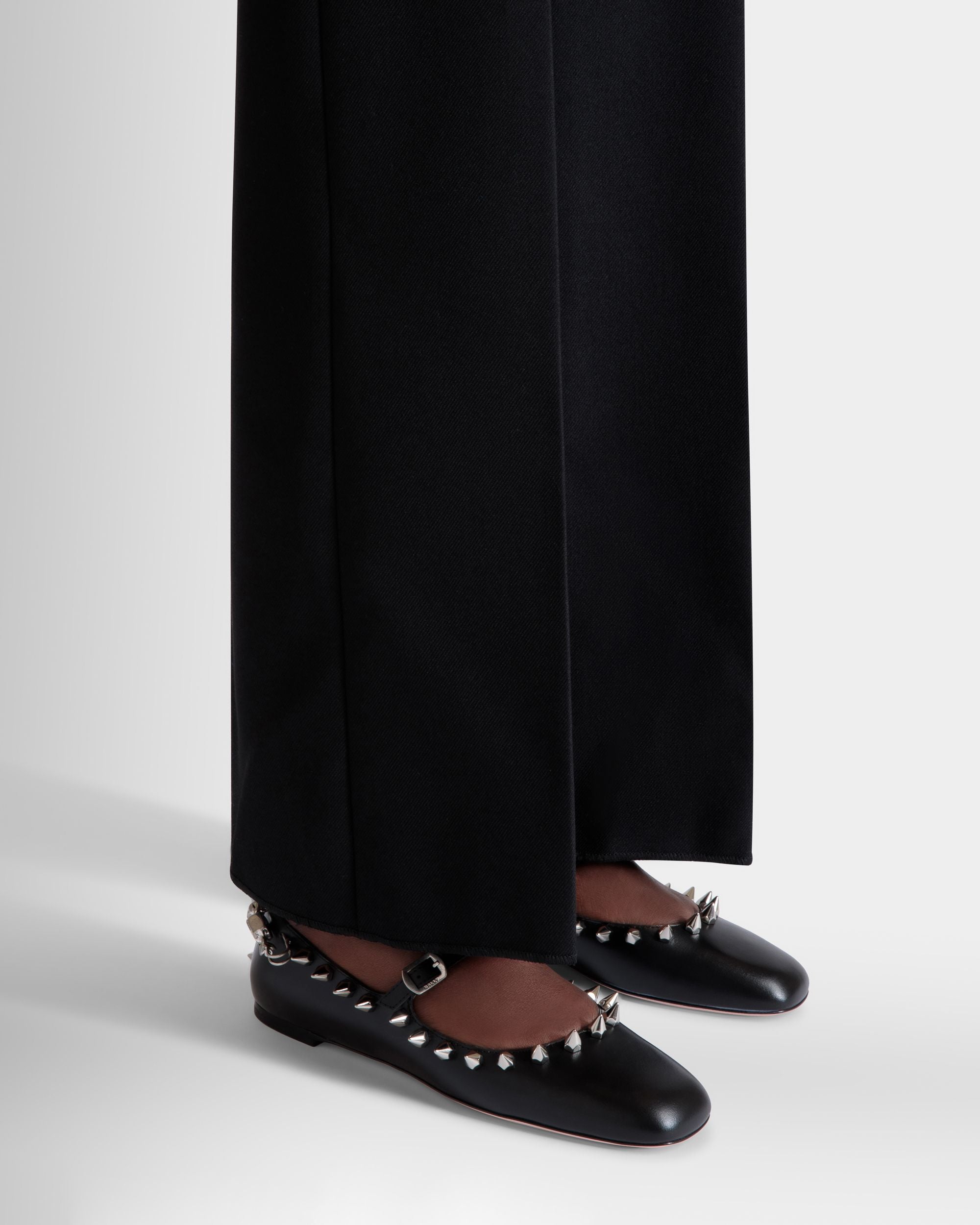 Ballyrina Mary-Jane Flat In Black Leather - Women's - Bally - 02