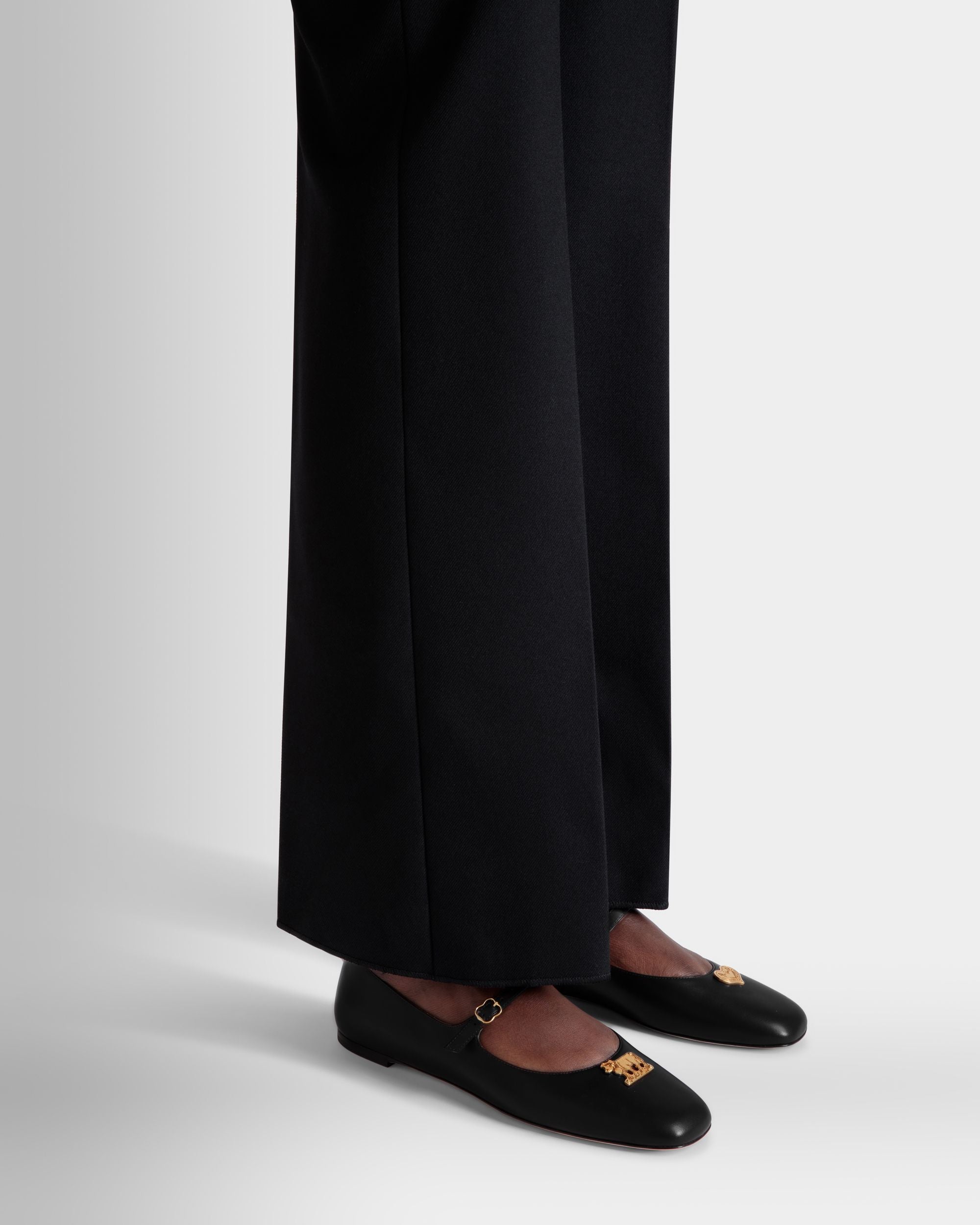Ballyrina Mary-Jane Flat In Black Leather - Women's - Bally - 02
