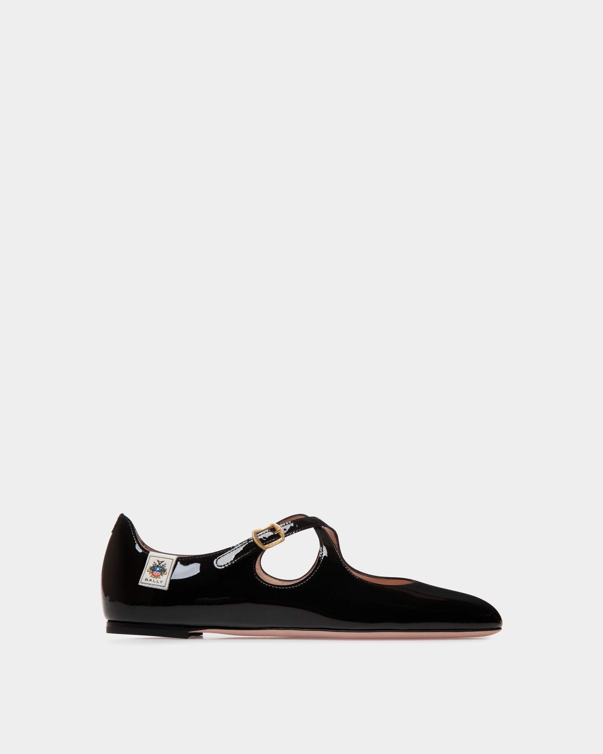 Ballyrina Flat In Black Patent Leather - Women's - Bally - 01
