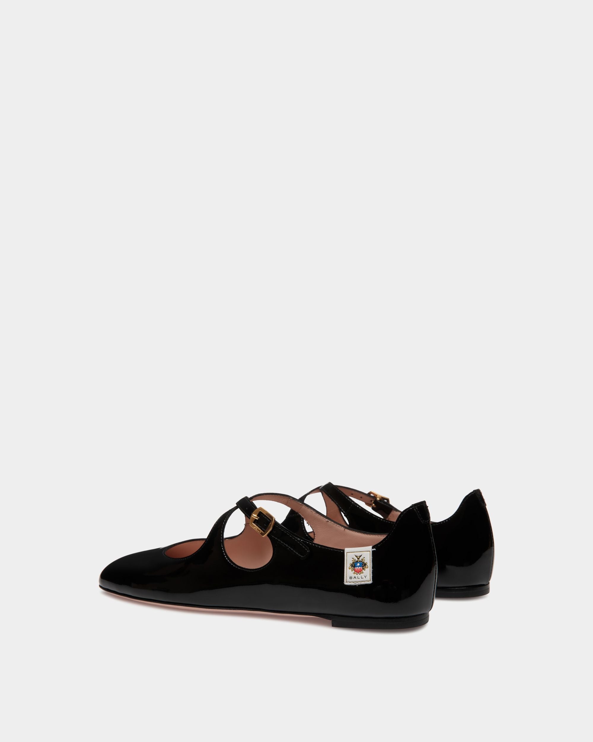 Ballyrina Flat In Black Patent Leather - Women's - Bally - 03