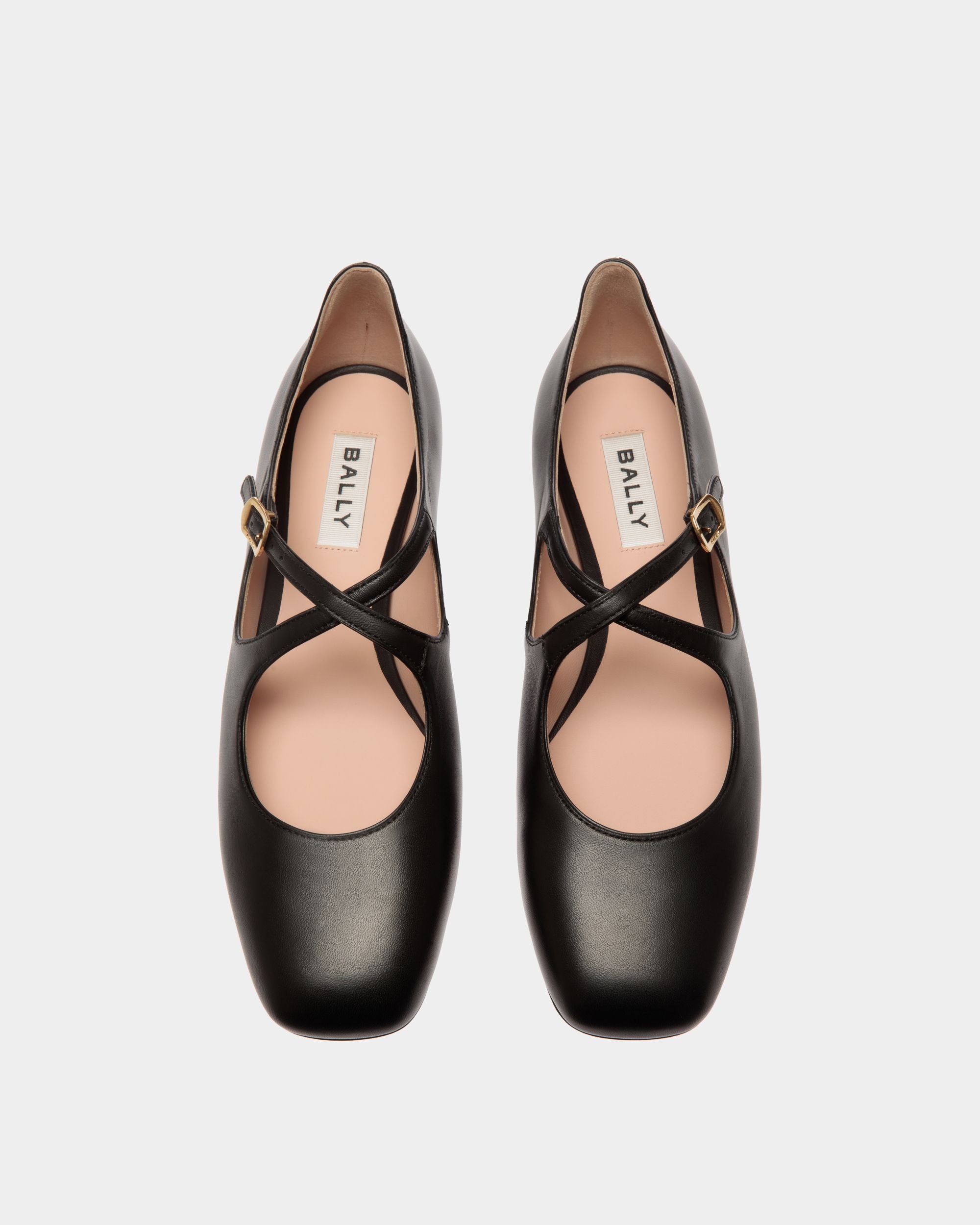Ballyrina Flat in Black Leather - Women's - Bally - 05