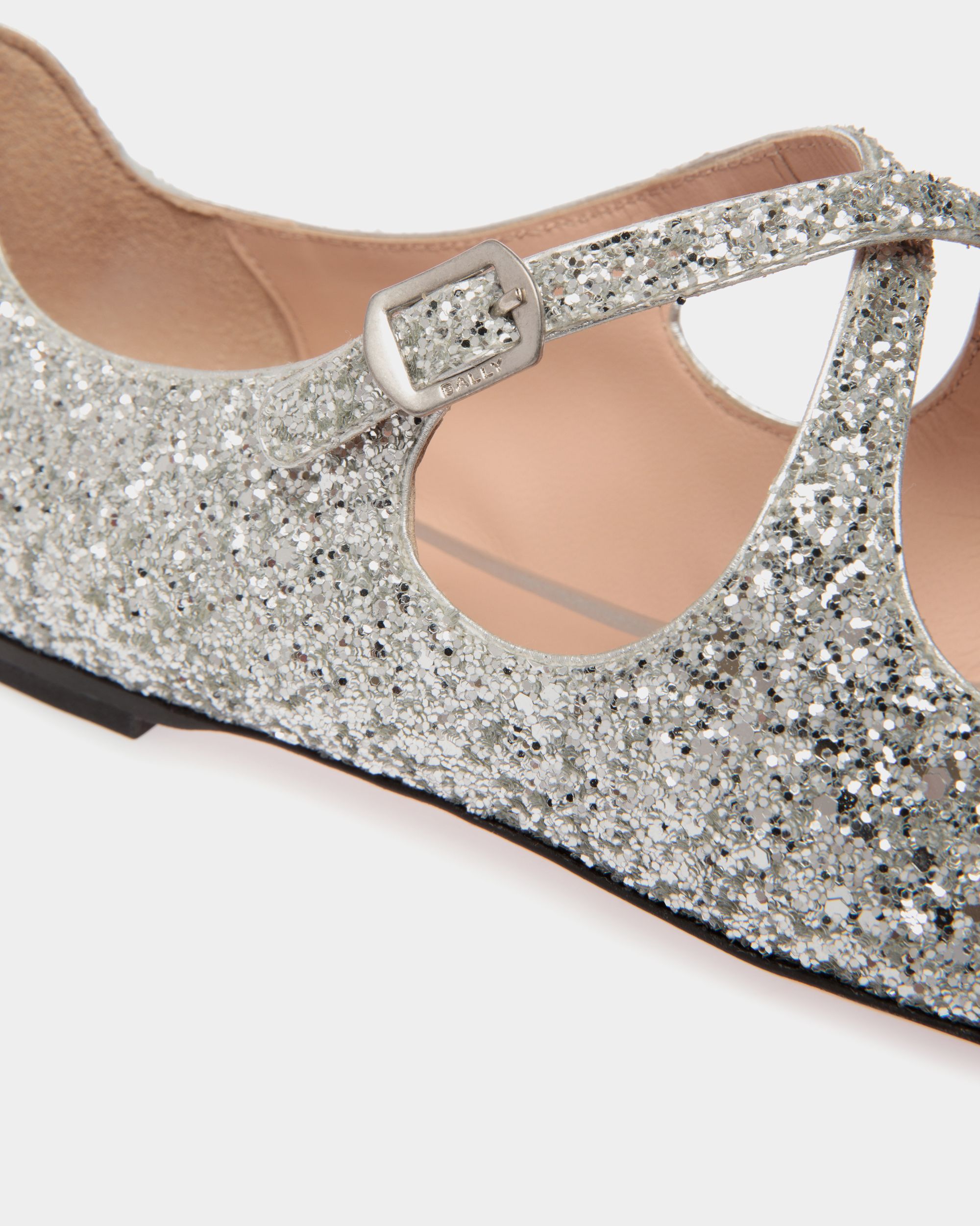 Ballyrina Flat in Silver Glitter - Women's - Bally - 06