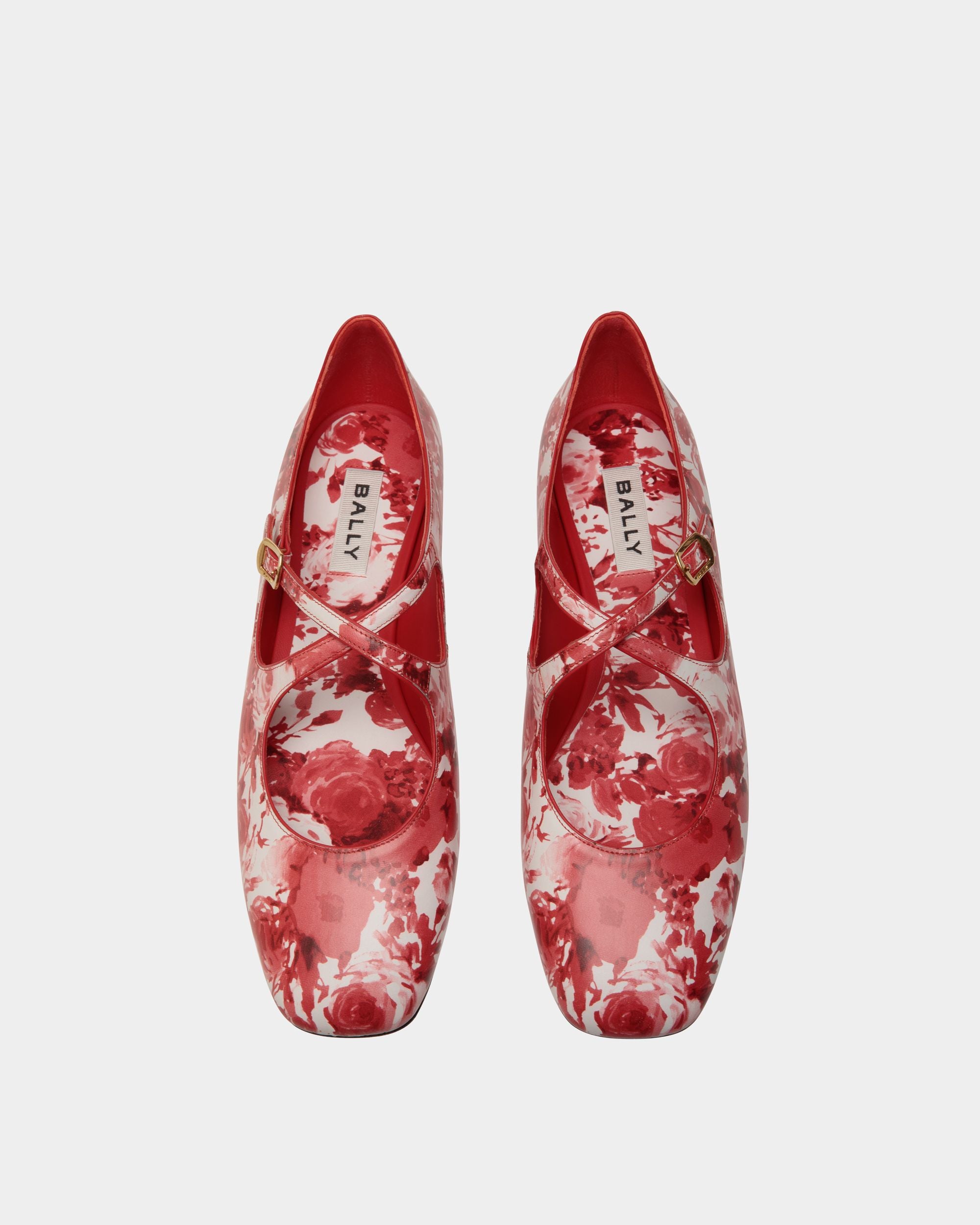 Ballyrina Flat in Red Leather - Women's - Bally - 05