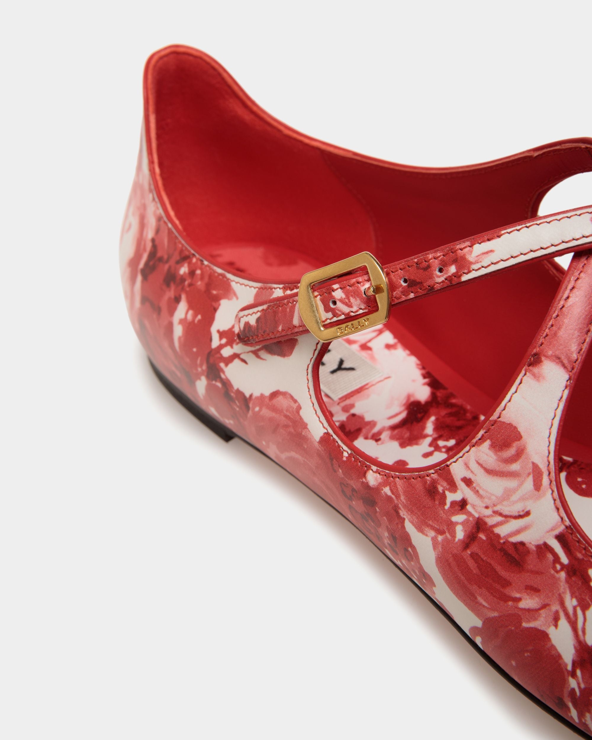 Ballyrina Flat in Red Leather - Women's - Bally - 06