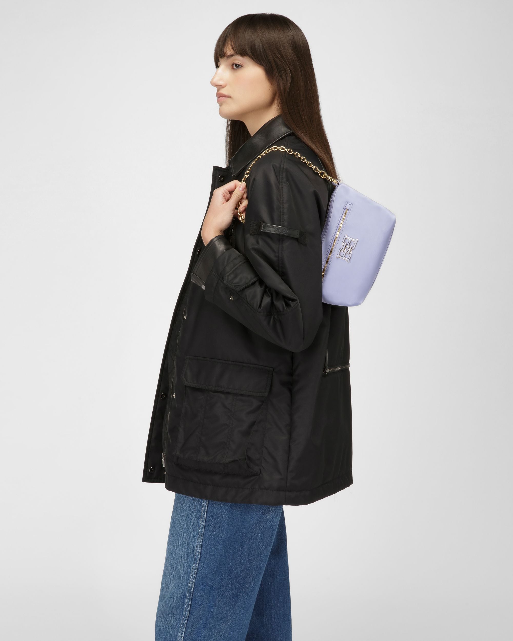 Eyfel Nylon Crossbody Bag In Lilac - Women's - Bally - 02