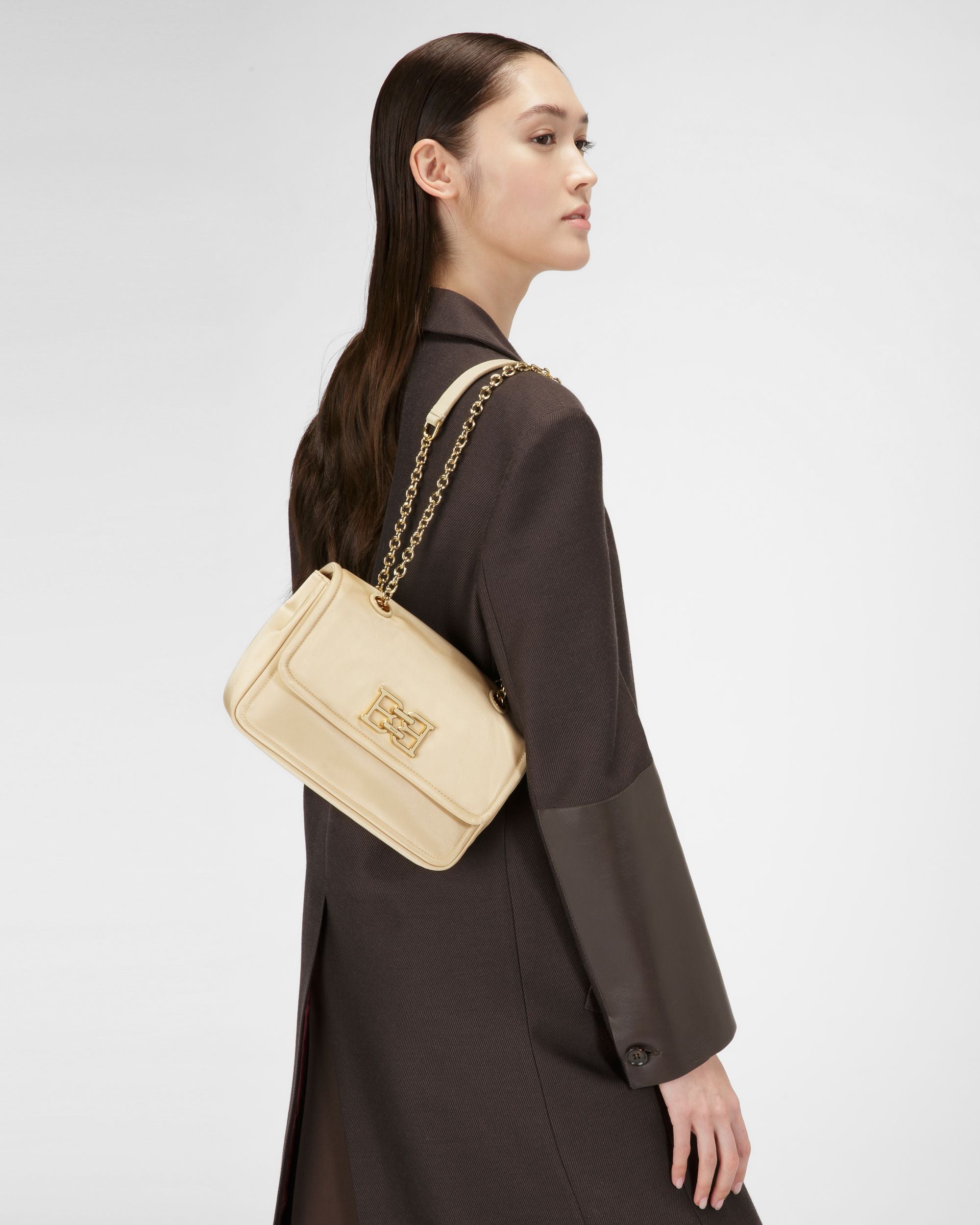 Ehrin Nylon Crossbody Bag In Light Beige - Women's - Bally - 03