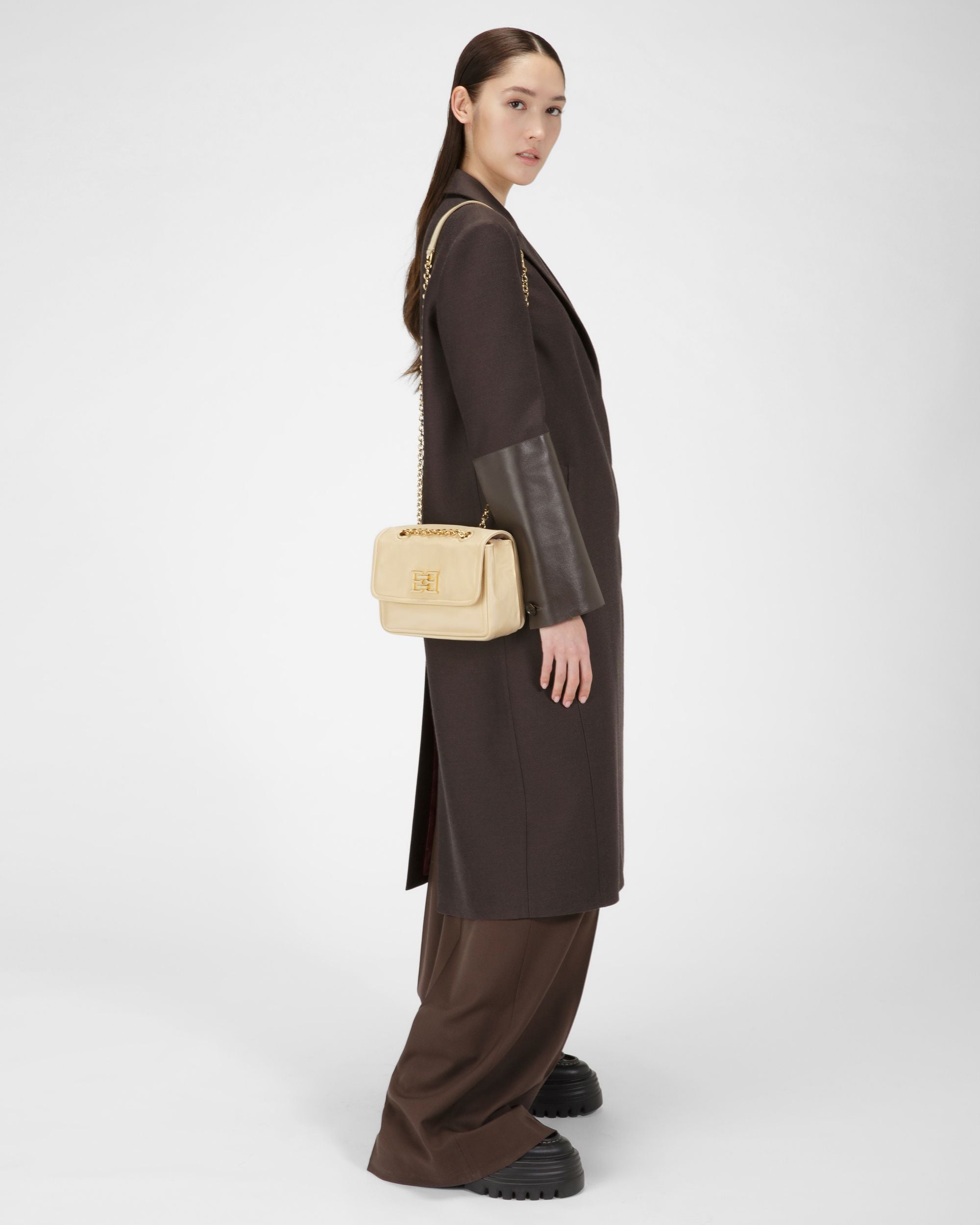 Ehrin Nylon Crossbody Bag In Light Beige - Women's - Bally - 07