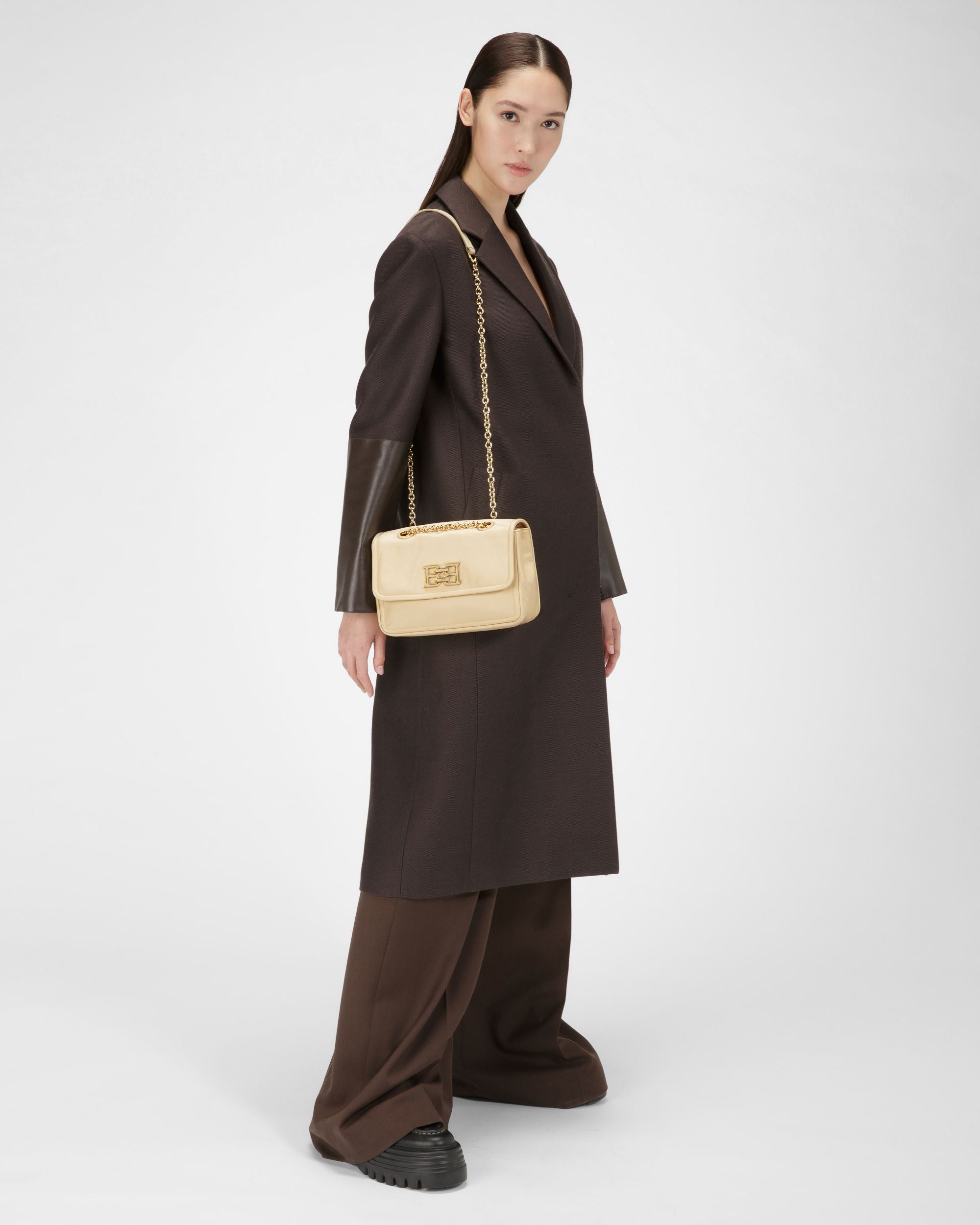 Ehrin Nylon Crossbody Bag In Light Beige - Women's - Bally - 08
