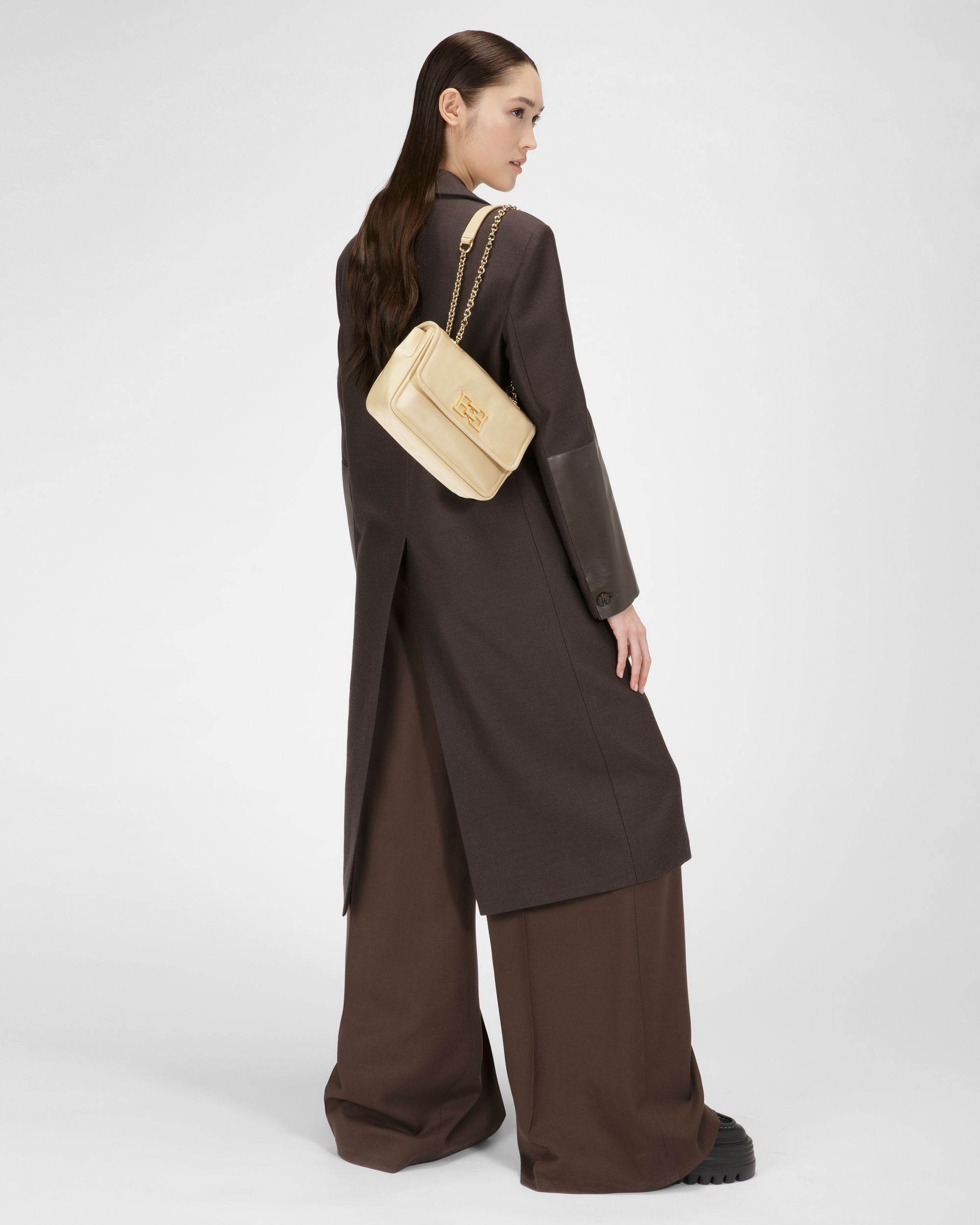 Ehrin Nylon Crossbody Bag In Light Beige - Women's - Bally - 09