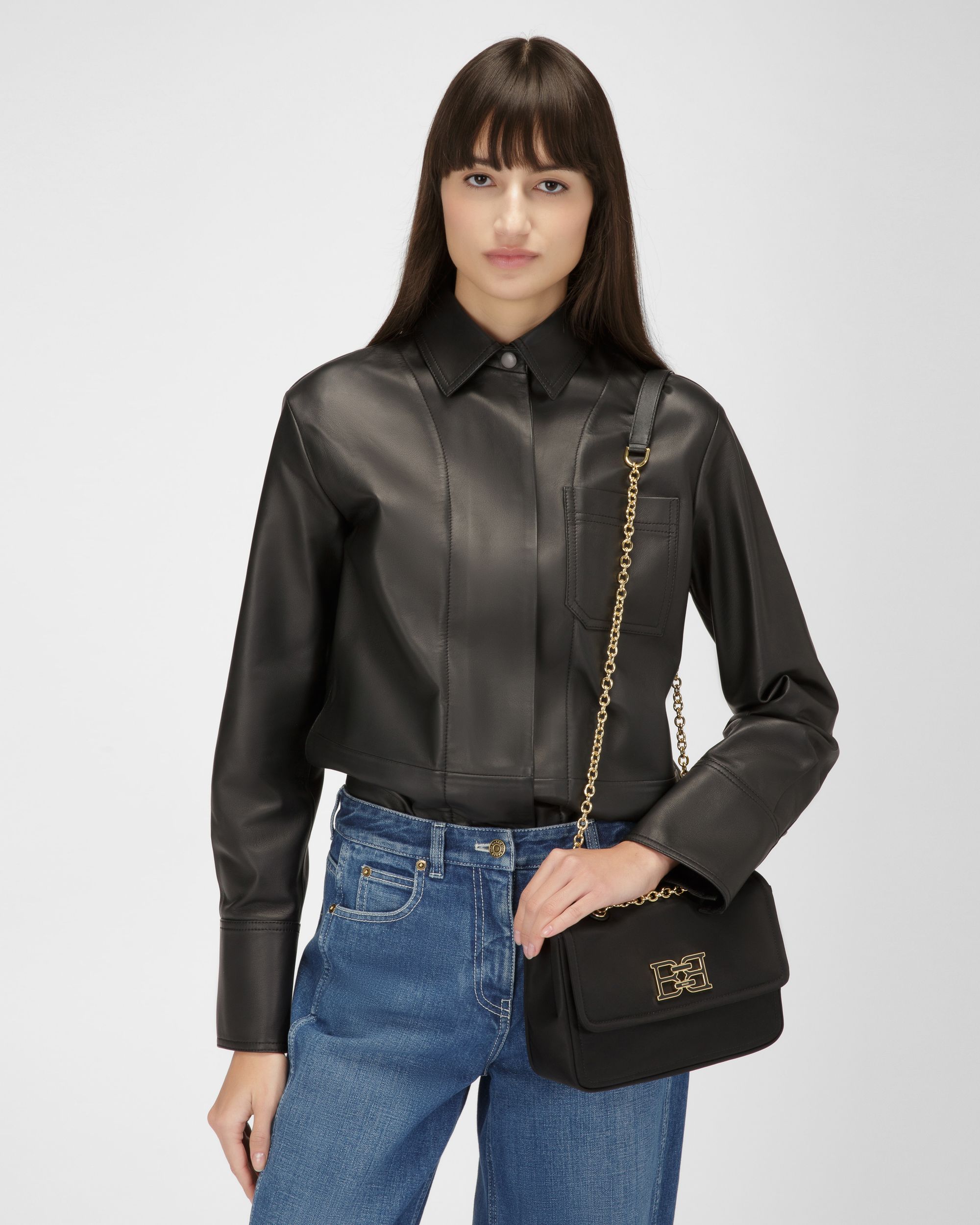 Ehrin Nylon Crossbody Bag In Black - Women's - Bally - 03