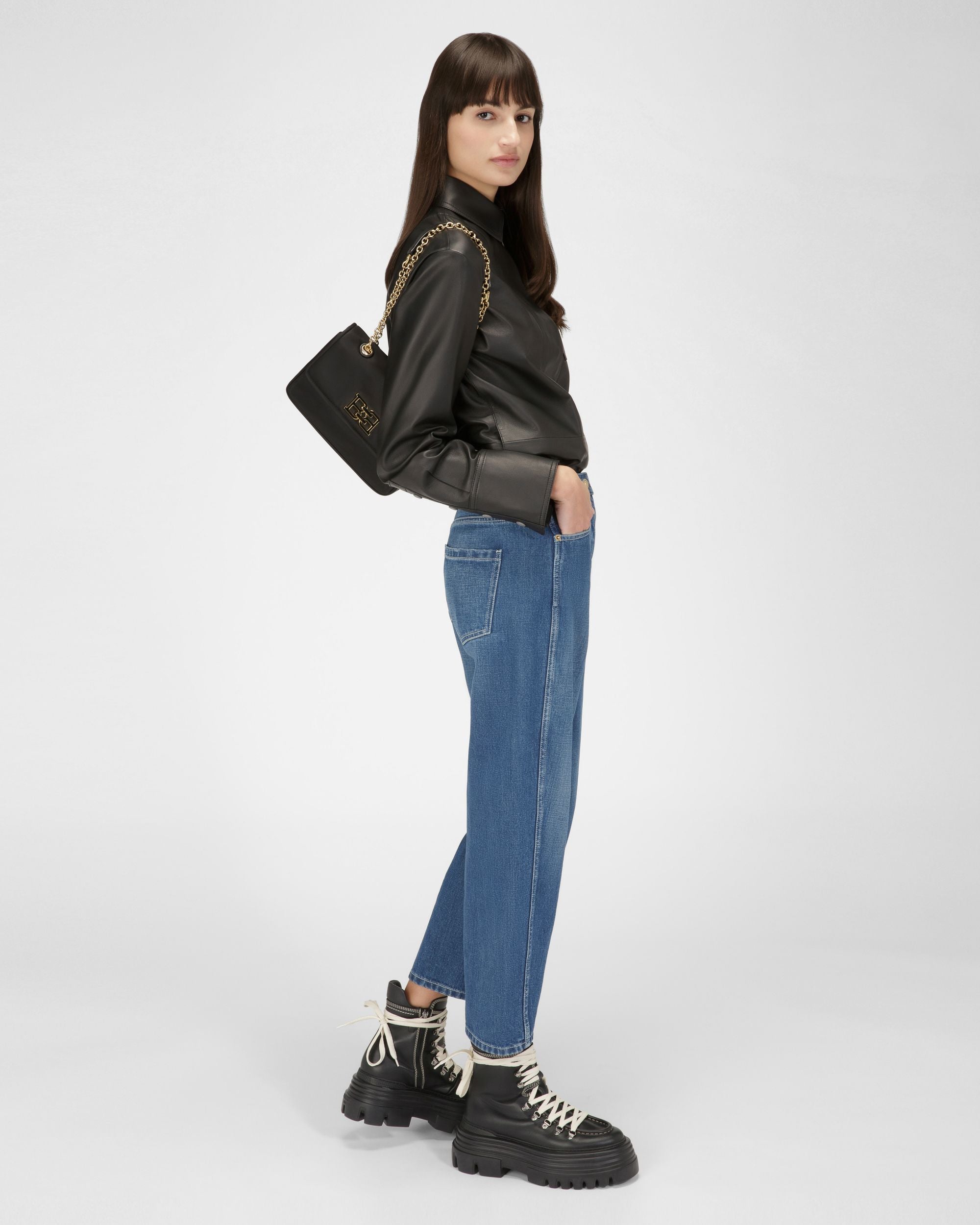 Ehrin Nylon Crossbody Bag In Black - Women's - Bally - 08