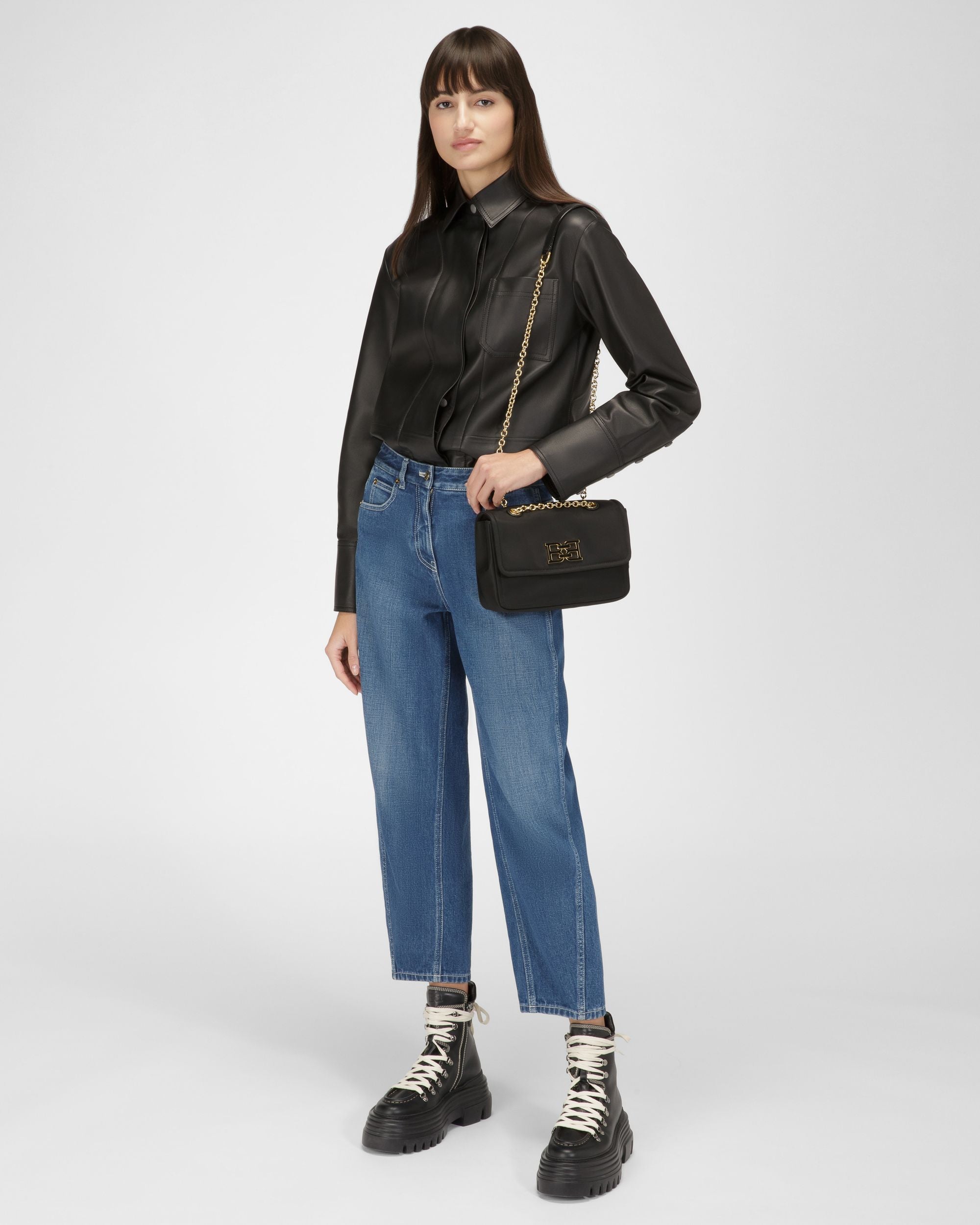 Ehrin Nylon Crossbody Bag In Black - Women's - Bally - 09