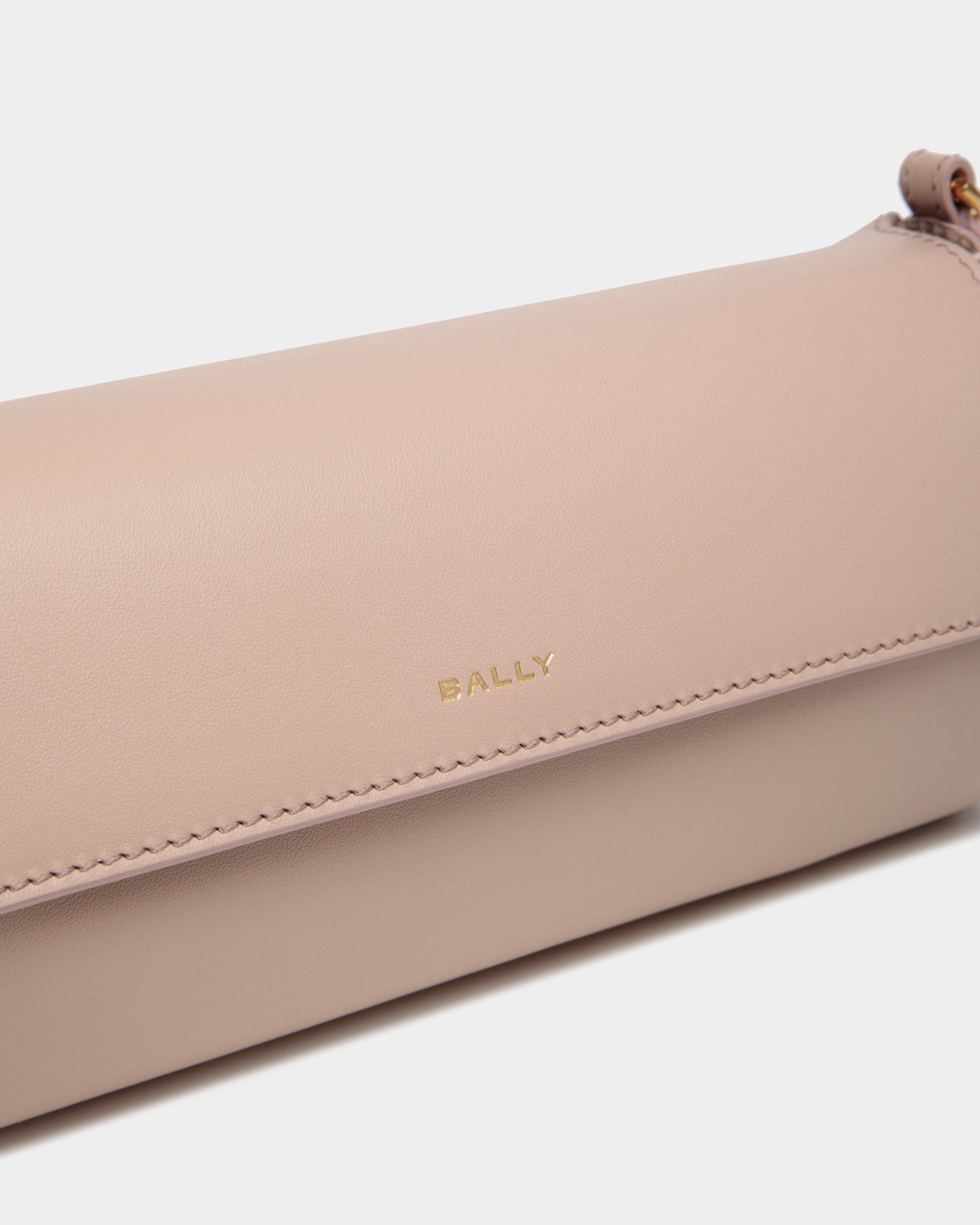 Emblem Minibag In Light Beige Leather - Women's - Bally - 05
