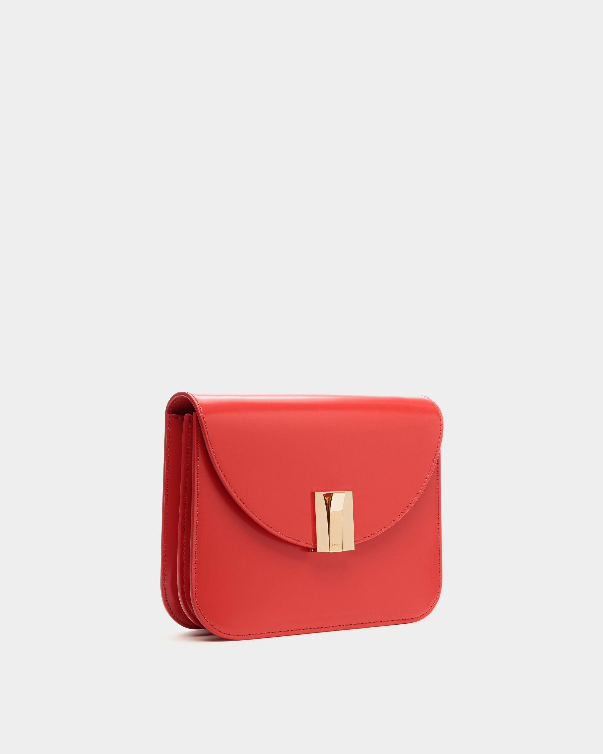 Ollam Crossbody Bag in Red Leather - Women's - Bally - 03