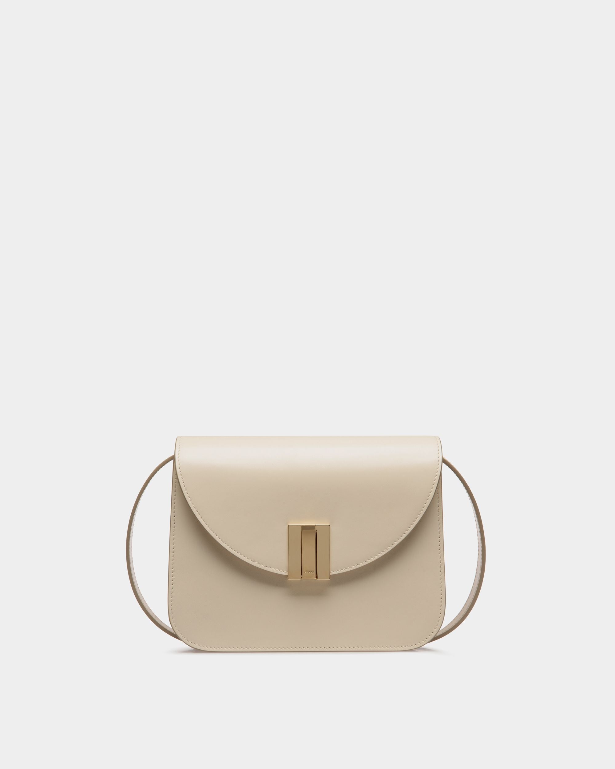 Ollam Crossbody Bag In White Leather - Women's - Bally - 01