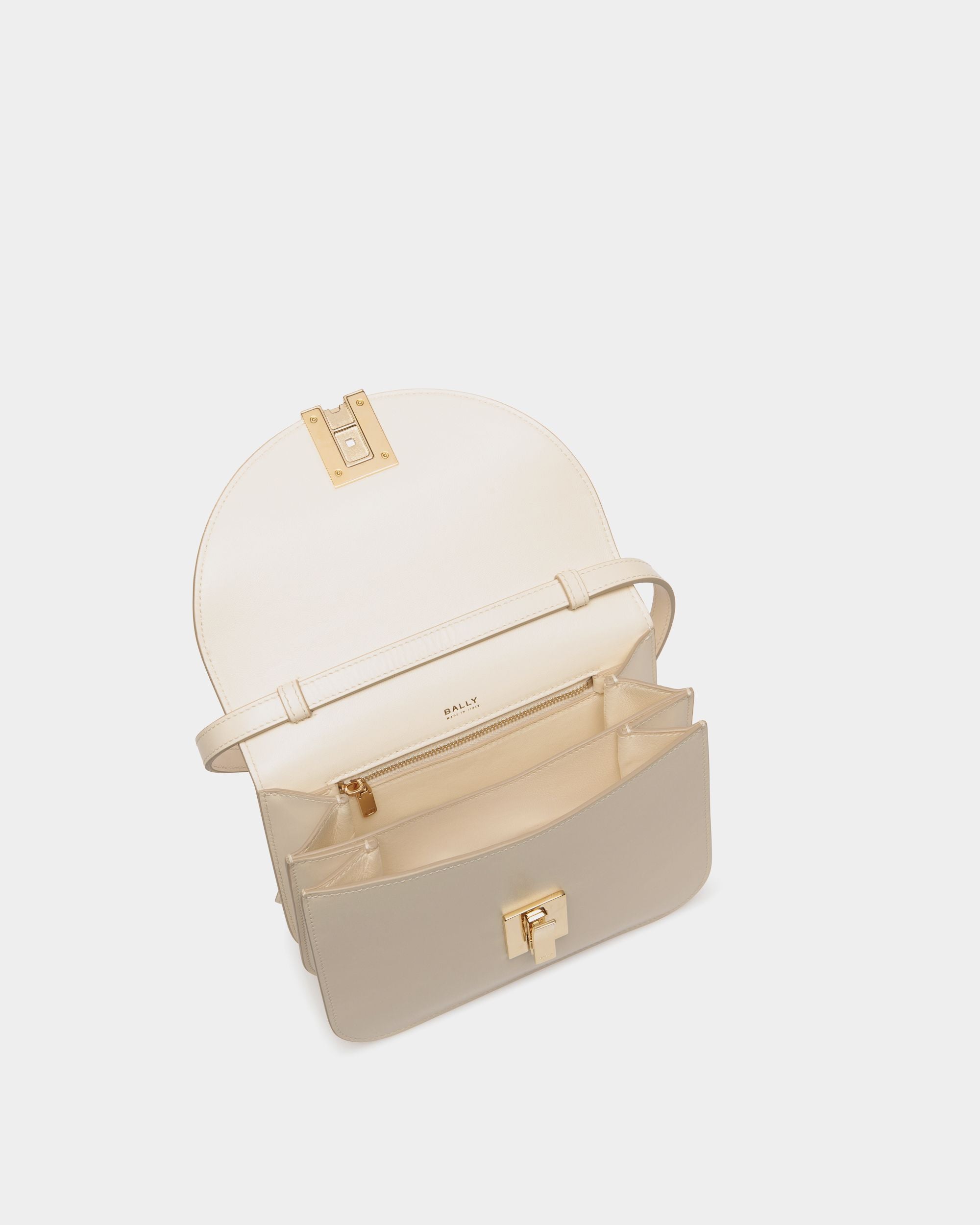Ollam Crossbody Bag In White Leather - Women's - Bally - 04