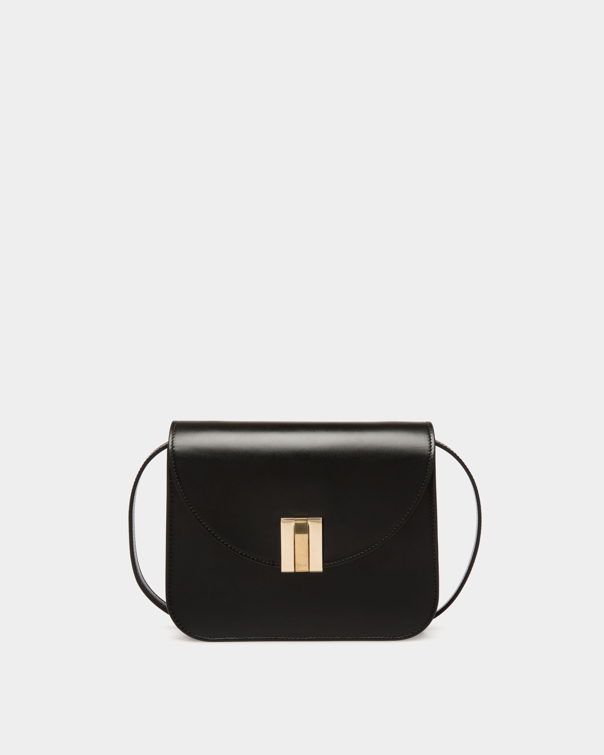 Ollam Crossbody Bag in Black Leather - Women's - Bally - 01