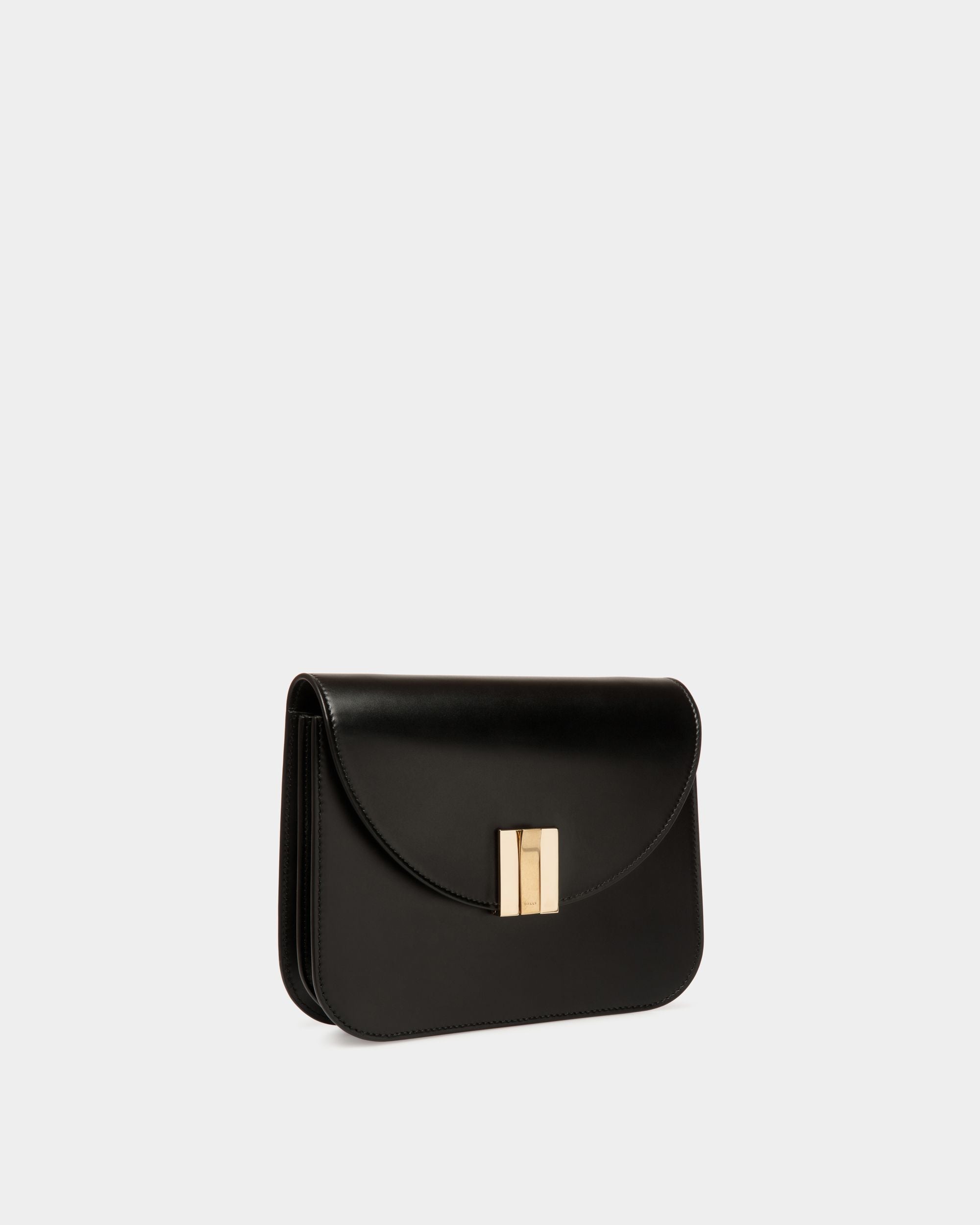 Ollam Crossbody Bag in Black Leather - Women's - Bally - 04