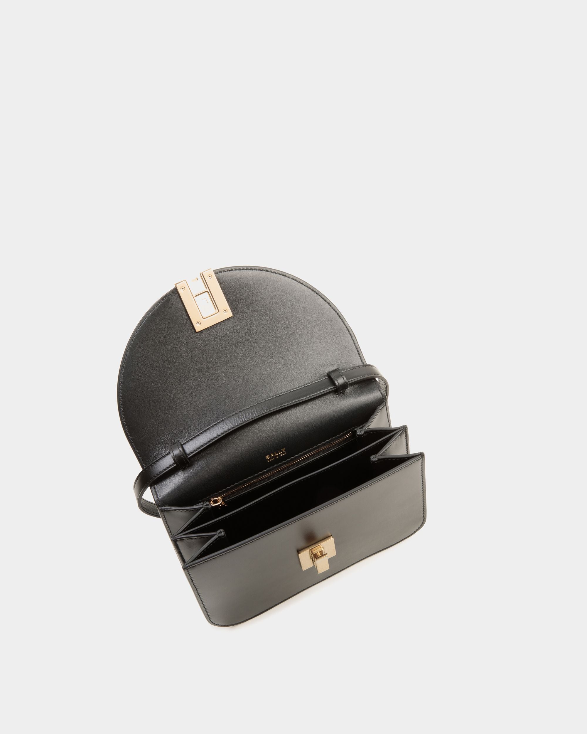 Ollam Crossbody Bag in Black Leather - Women's - Bally - 05
