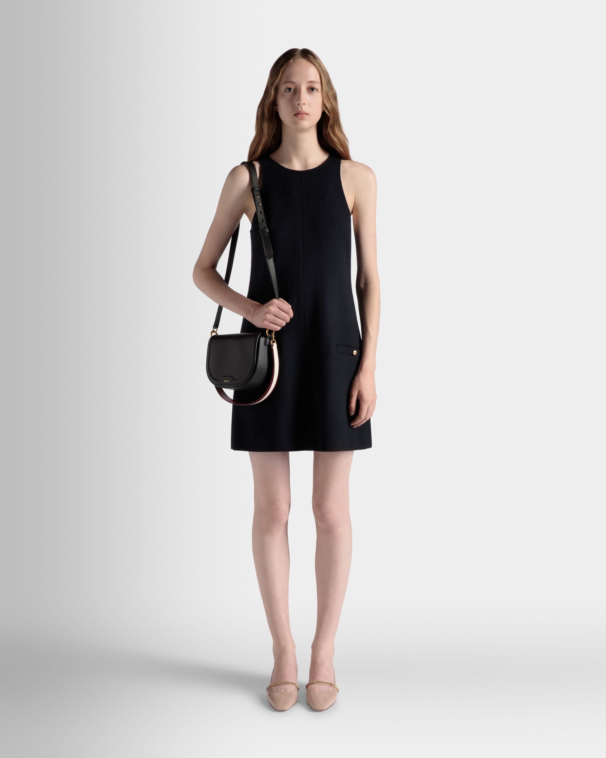 Code Crossbody Bag In Black Leather - Women's - Bally - 02