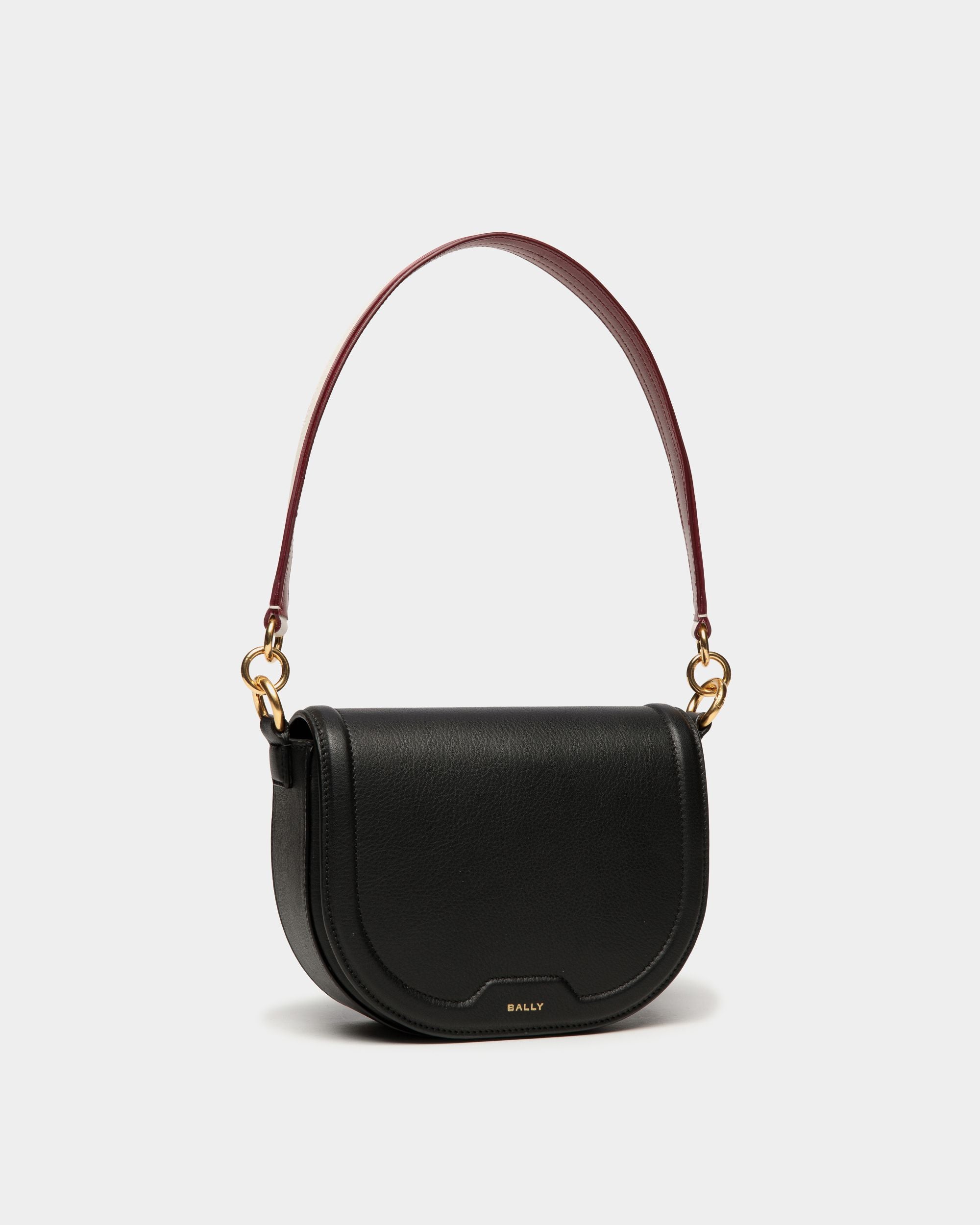 Code Crossbody Bag In Black Leather - Women's - Bally - 04