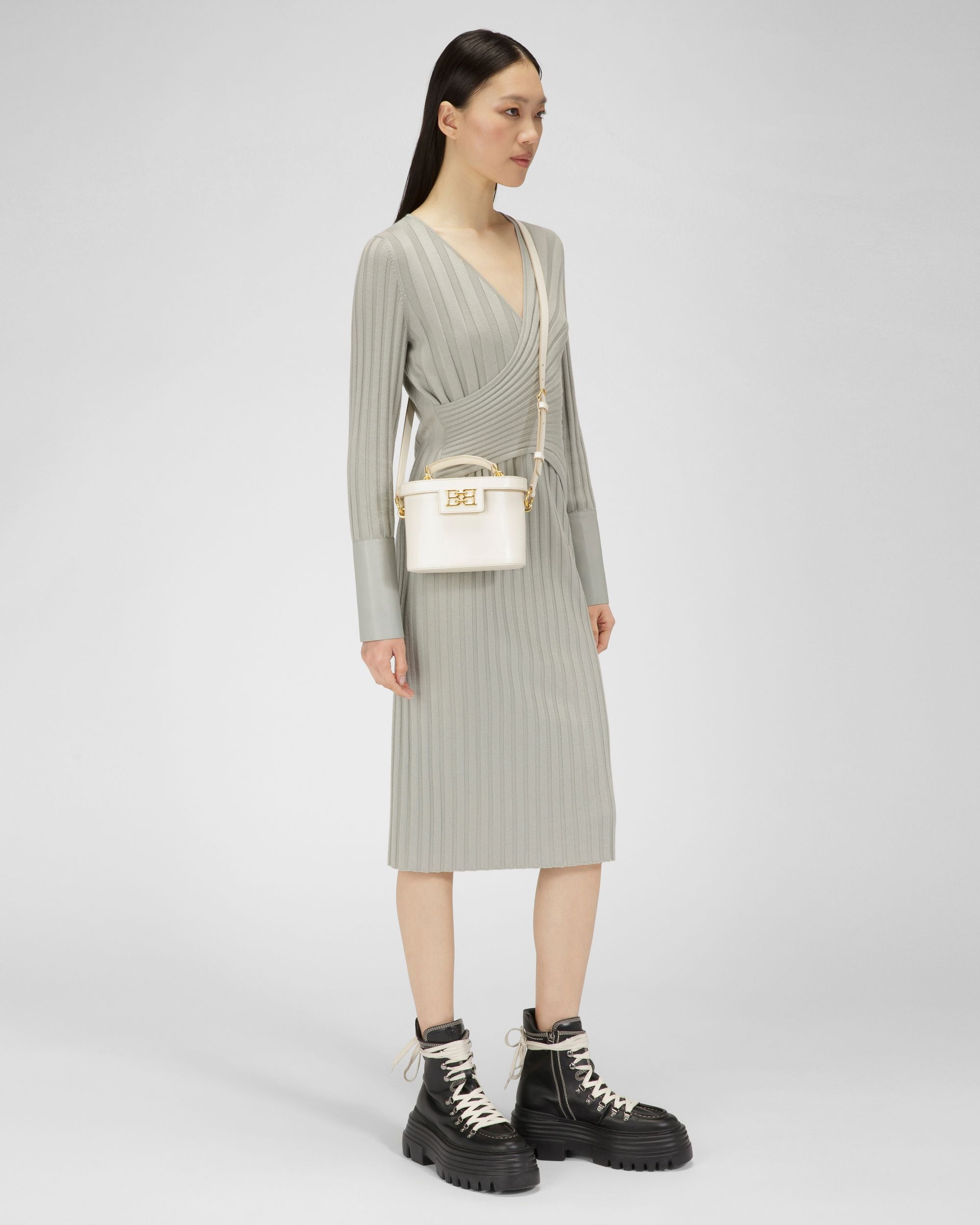 Bengi Leather Cross-Body Bag In Bone - Women's - Bally - 09