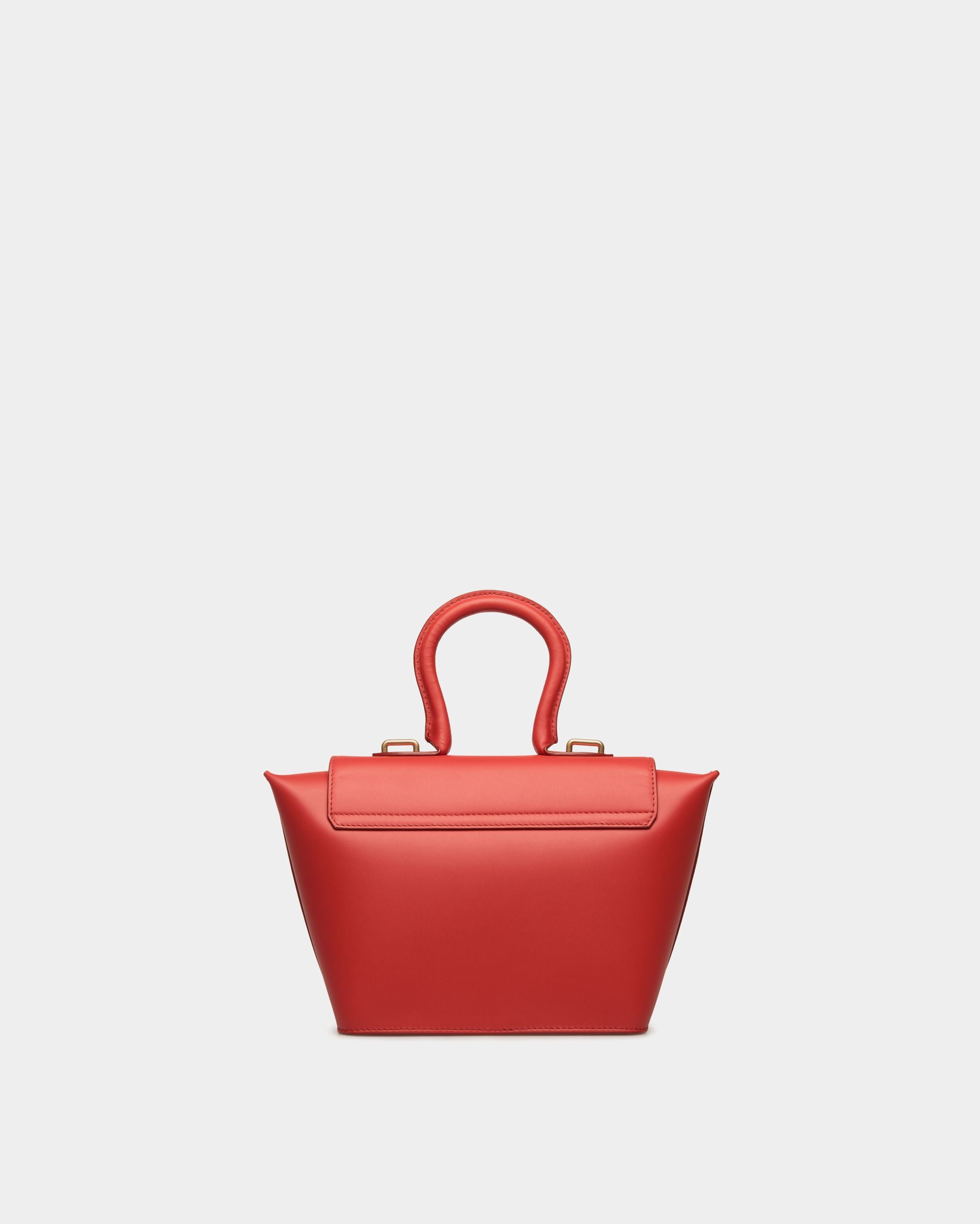 Belle Top Handle Bag in Candy Red Leather - Women's - Bally - 02