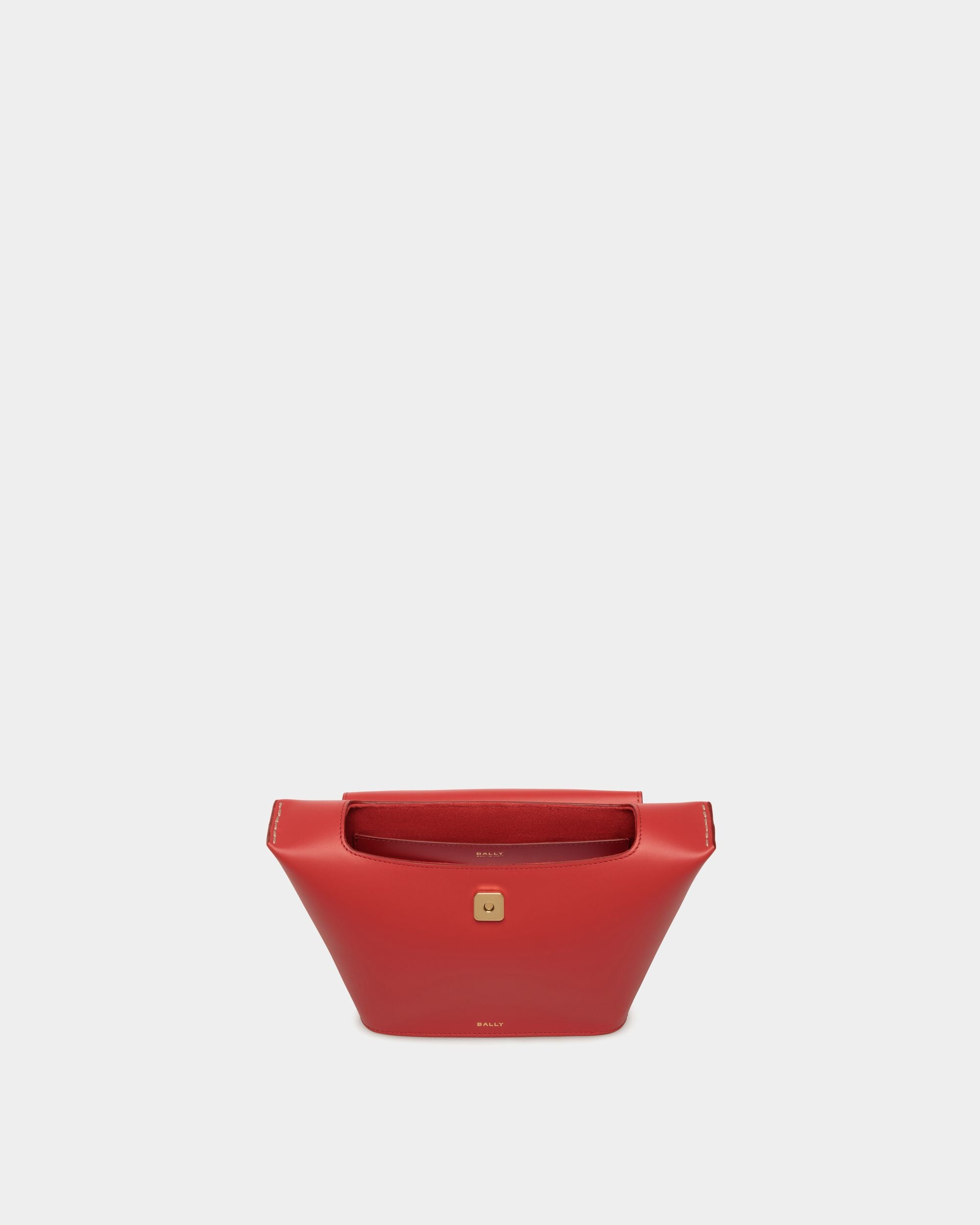 Belle Top Handle Bag in Candy Red Leather - Women's - Bally - 04