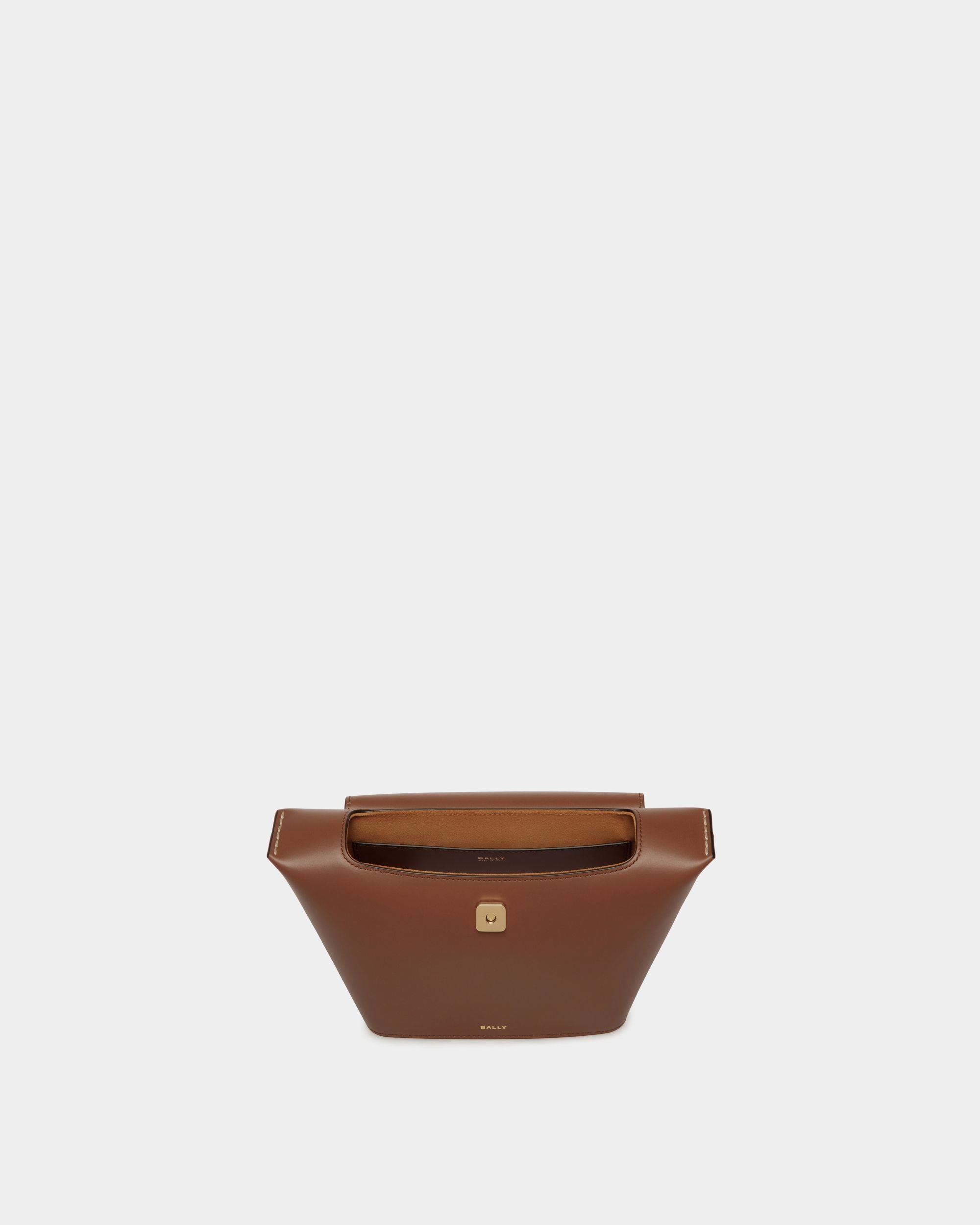 Belle Top Handle Bag in Brown Leather - Women's - Bally - 05