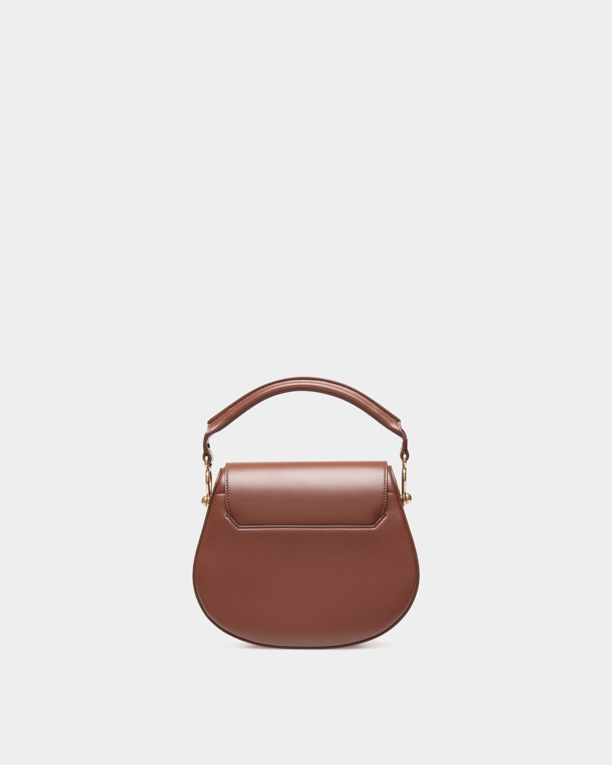 Lune Crossbody Bag In Brown Leather - Women's - Bally - 03