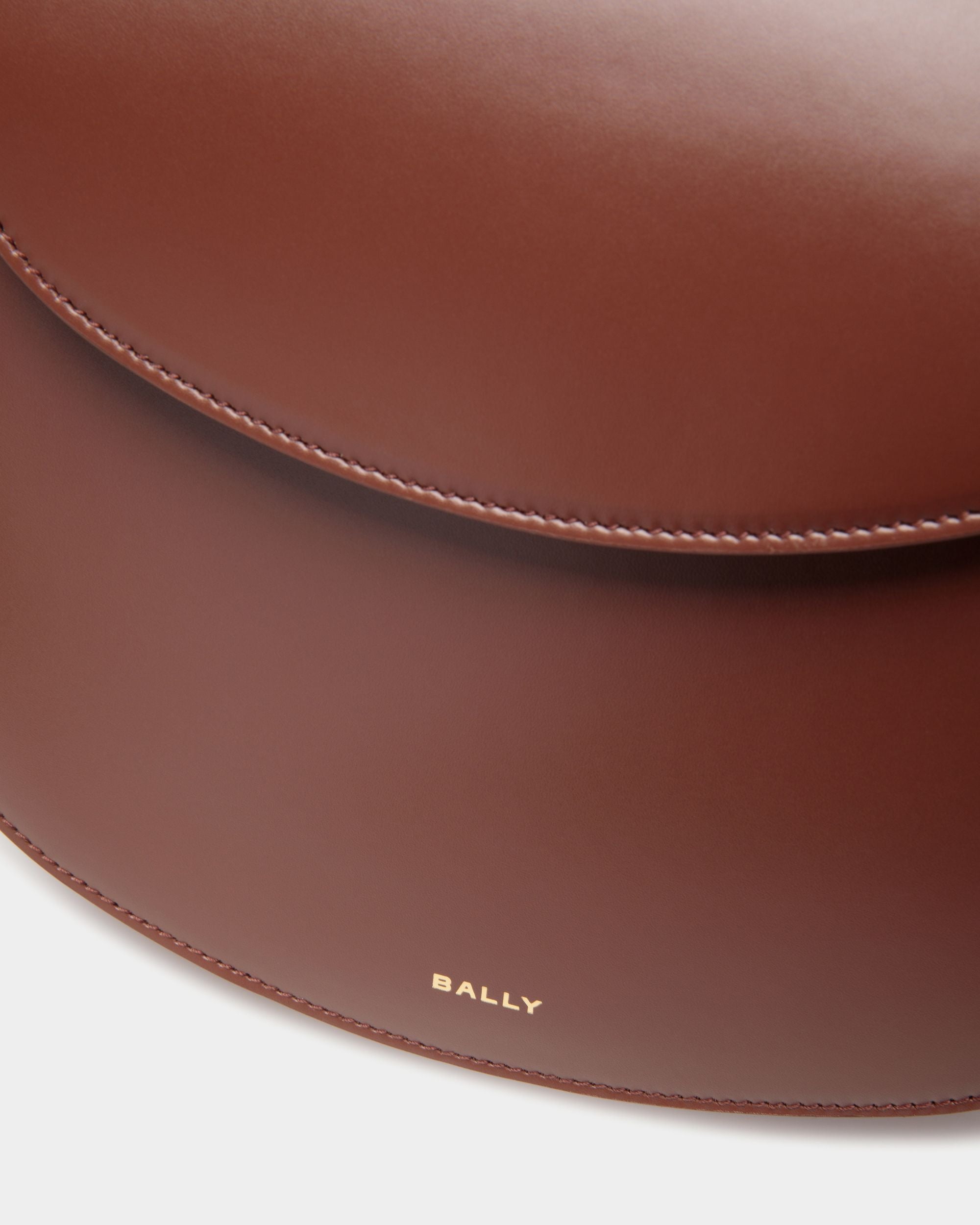 Lune Crossbody Bag In Brown Leather - Women's - Bally - 06