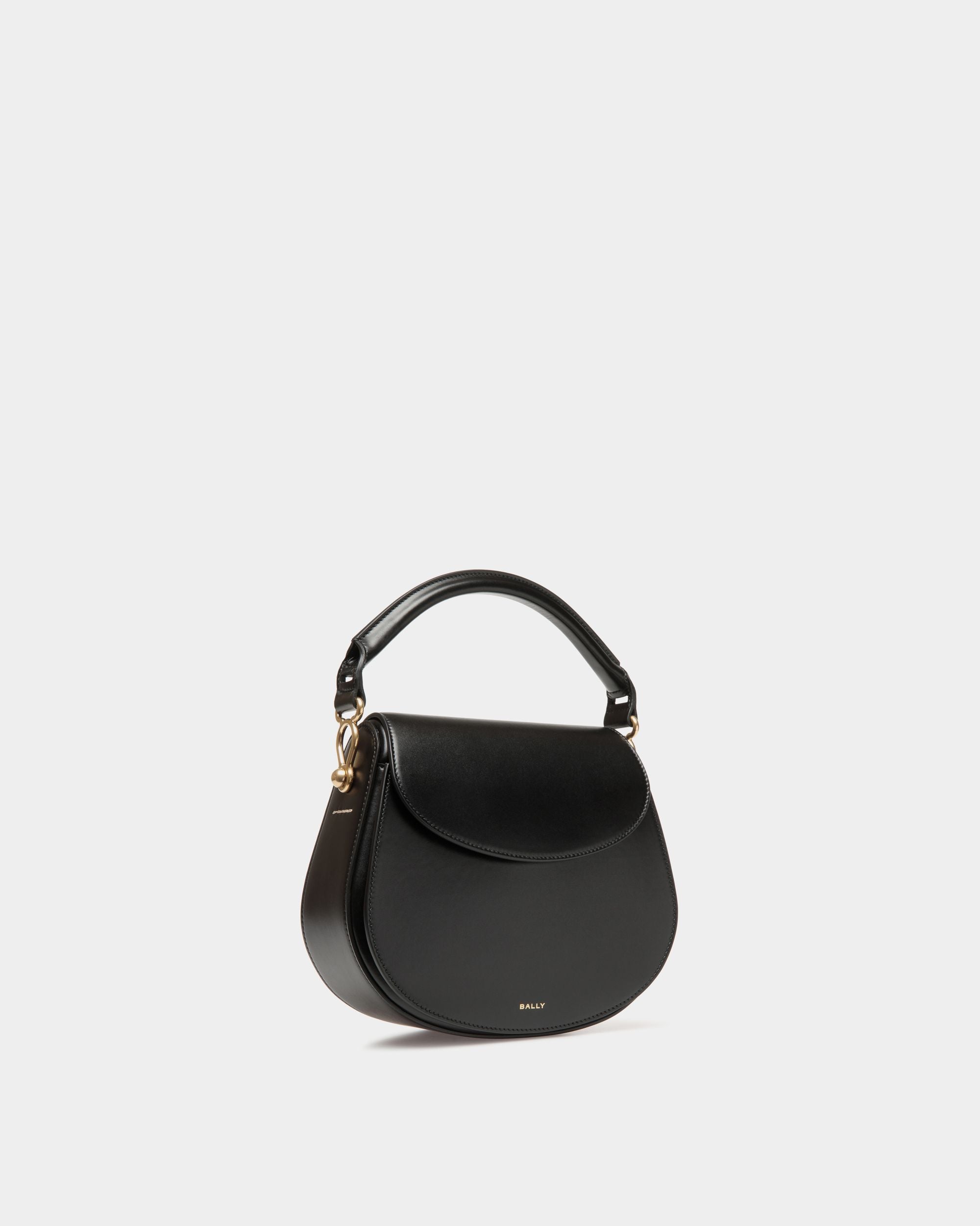 Lune Crossbody Bag In Black Leather - Women's - Bally - 04