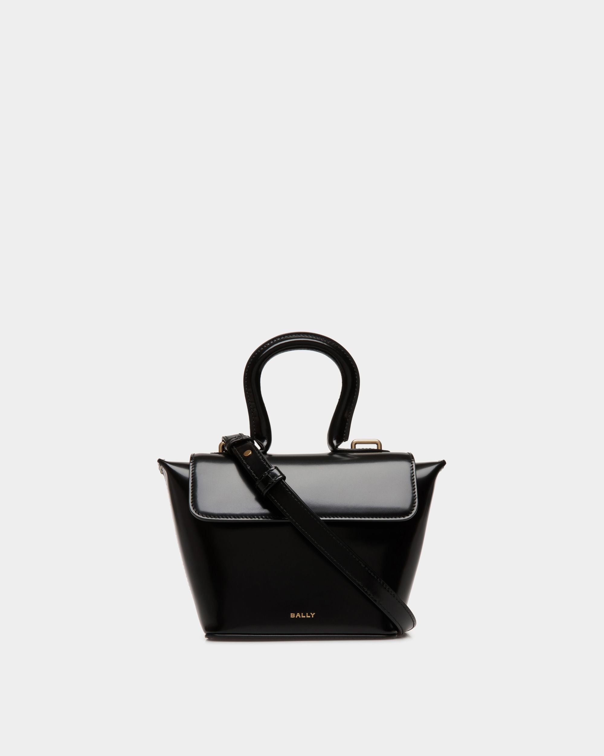Belle Minibag In Black Brushed Leather - Women's - Bally - 01