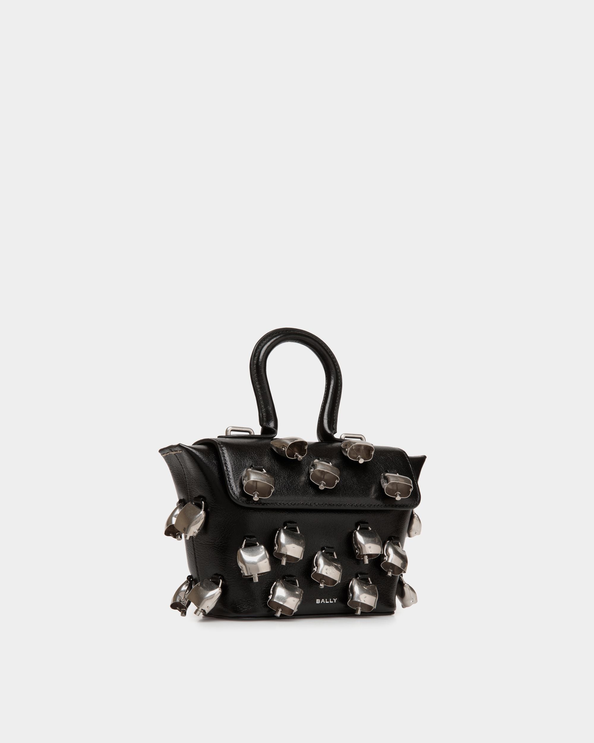 Belle Minibag In Black Leather with Bells - Women's - Bally - 04