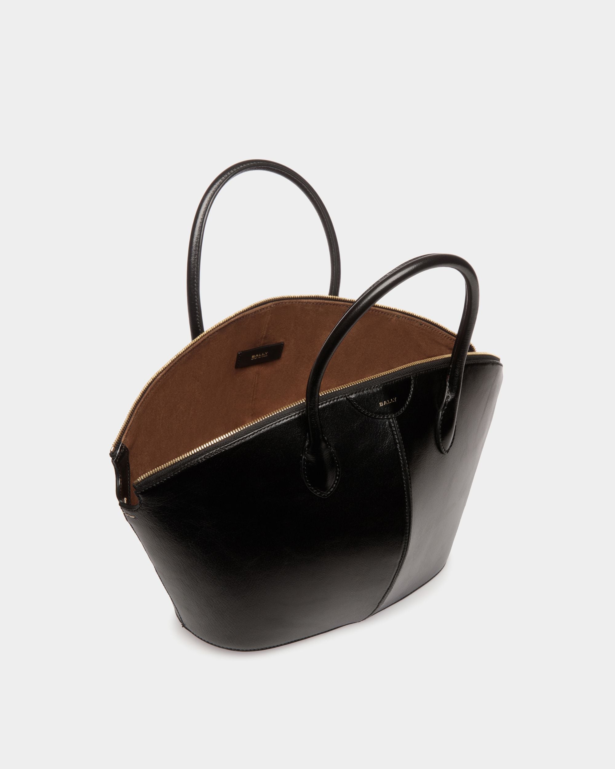 Belle Top Handle Bag in Black Leather - Women's - Bally - 05