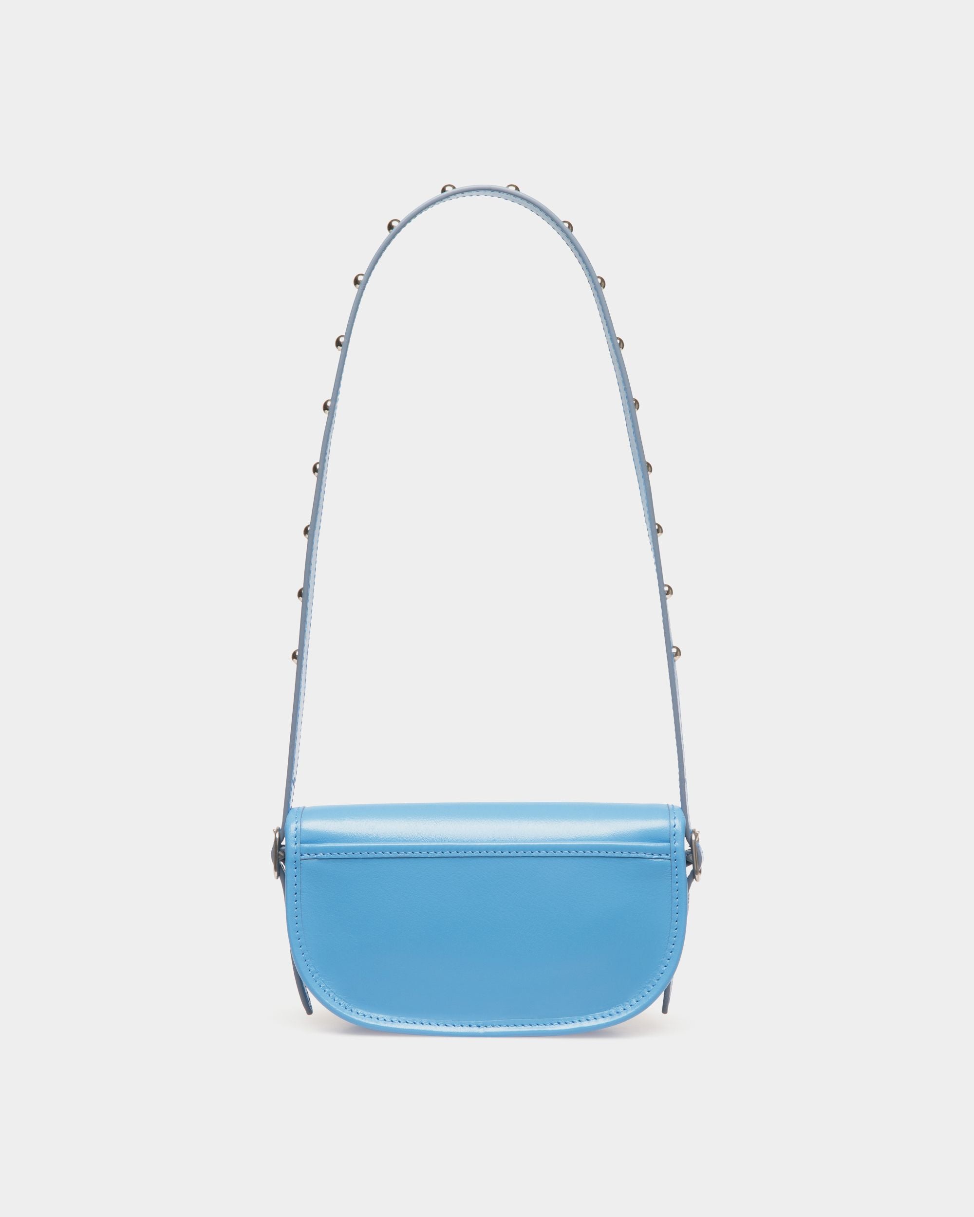 Beckett Minibag in Blue Leather With a Bally Pin - Women's - Bally - 03