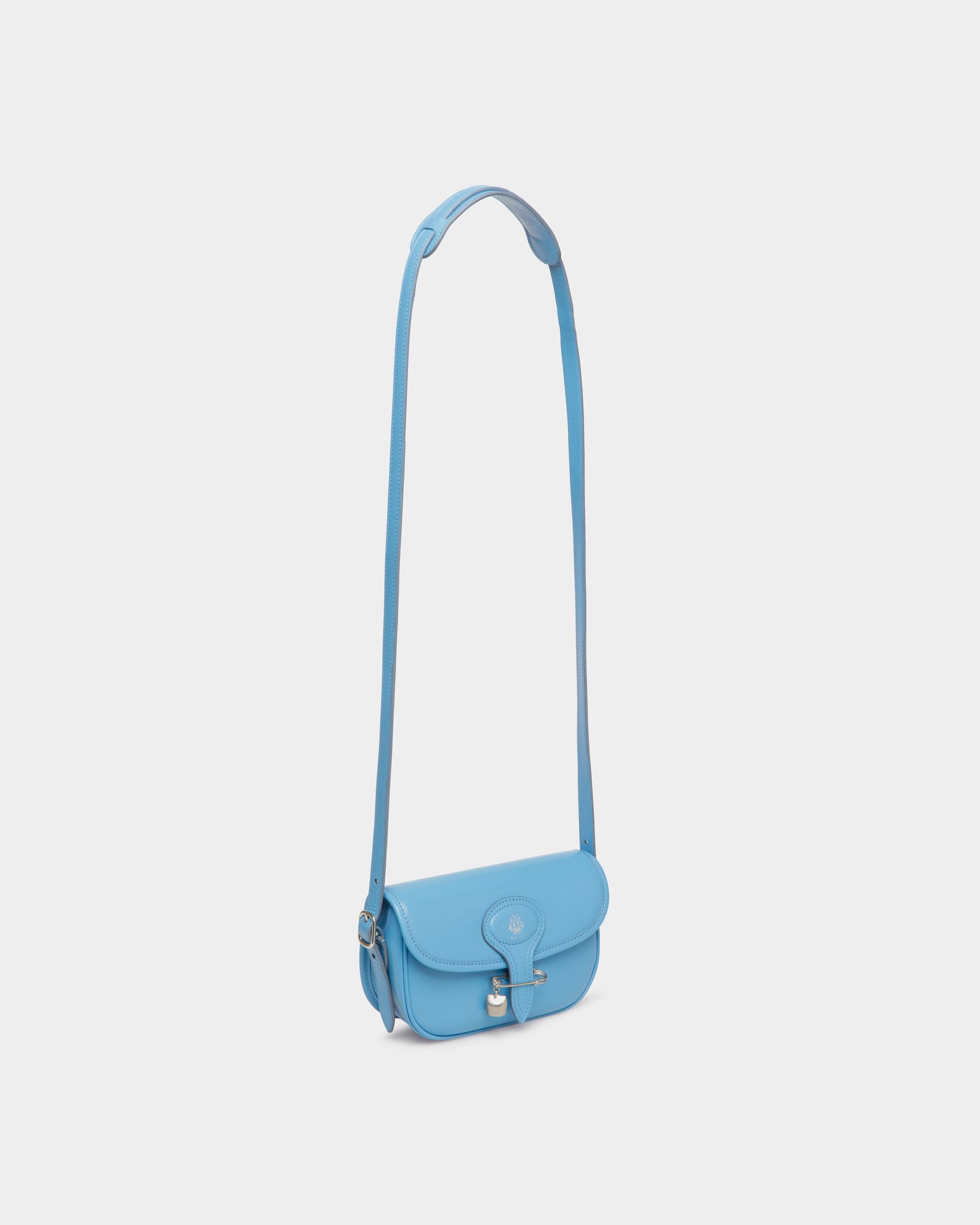 Beckett Minibag in Blue Leather With a Bally Pin - Women's - Bally - 07